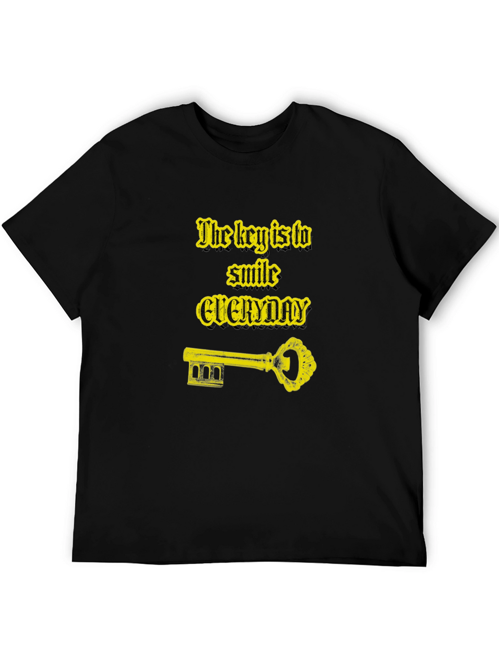 Smile Everyday Graphic Black T-Shirt