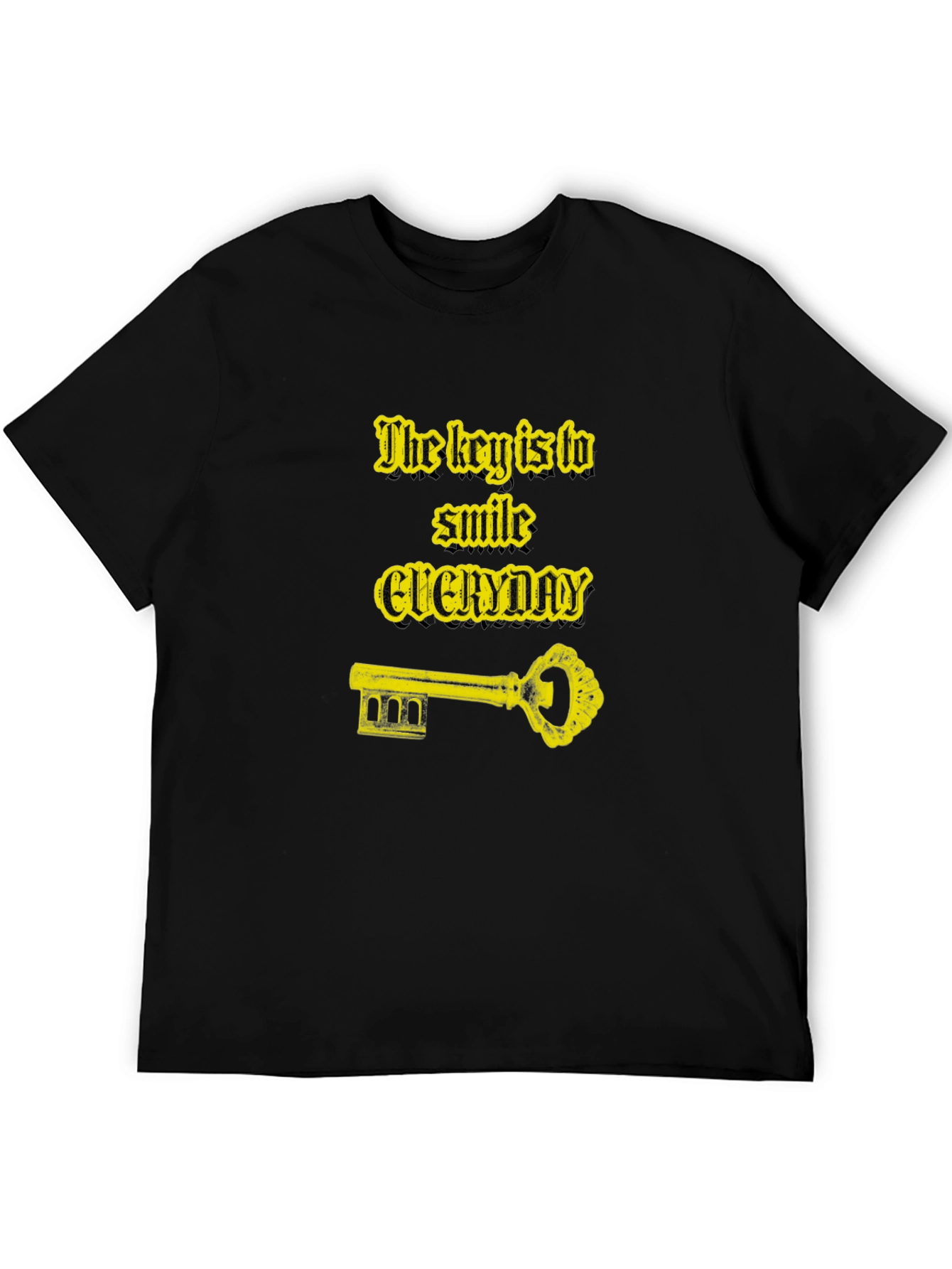 Smile Everyday Graphic Black T-Shirt