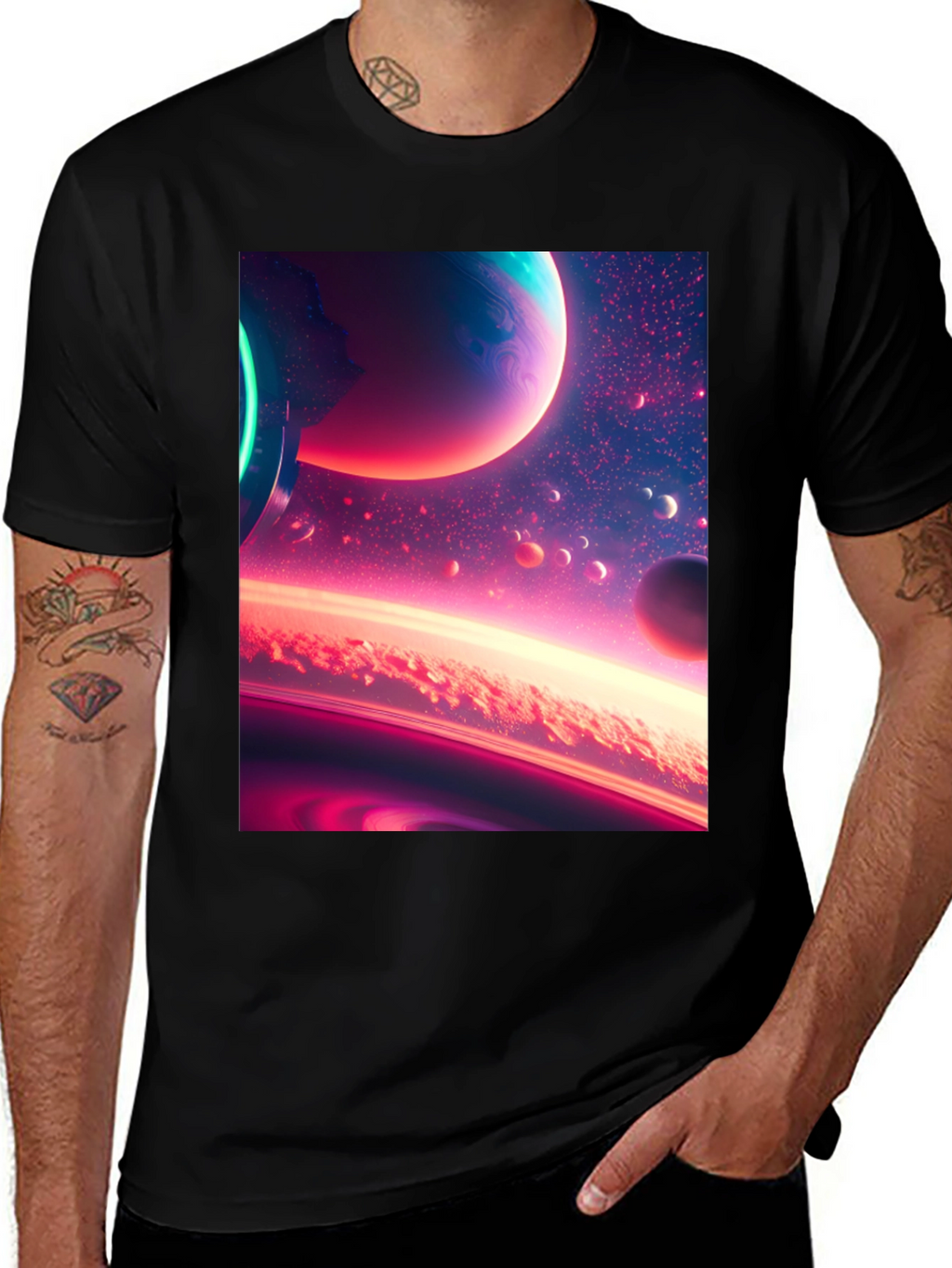 Space Dreams Black T-Shirt