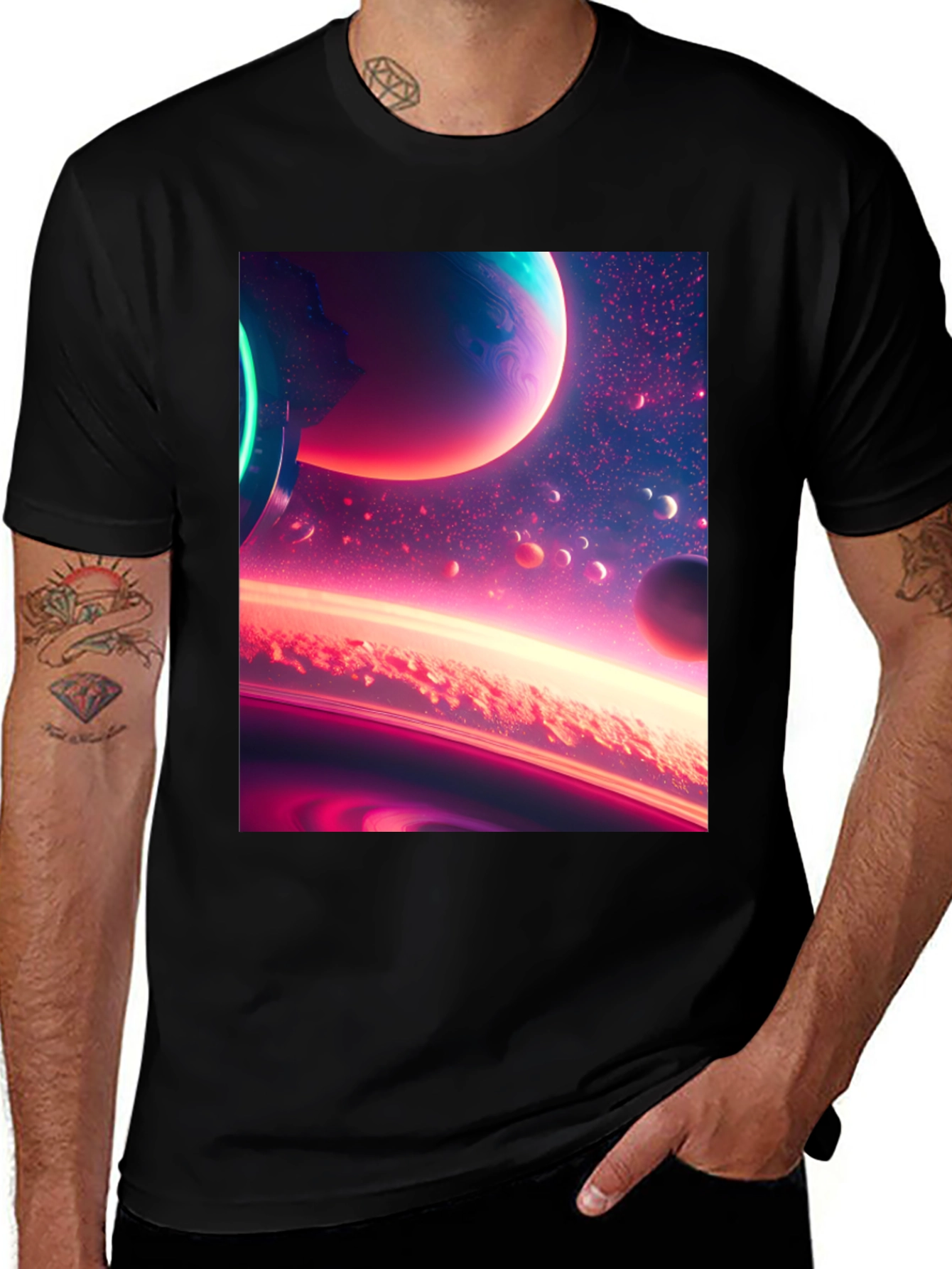 Space Dreams Black T-Shirt