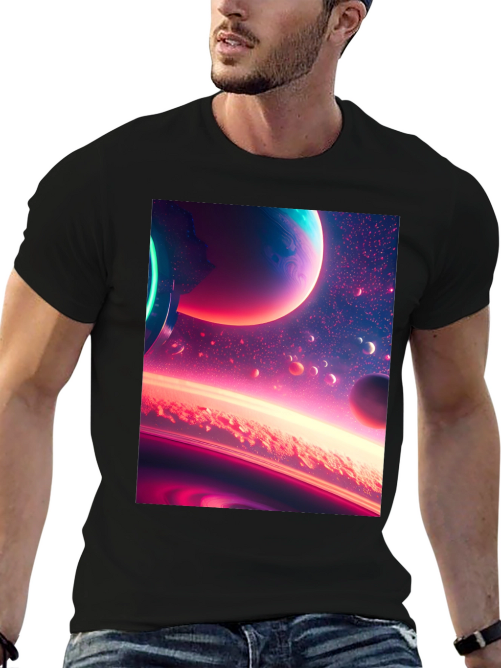 Space Dreams Black T-Shirt