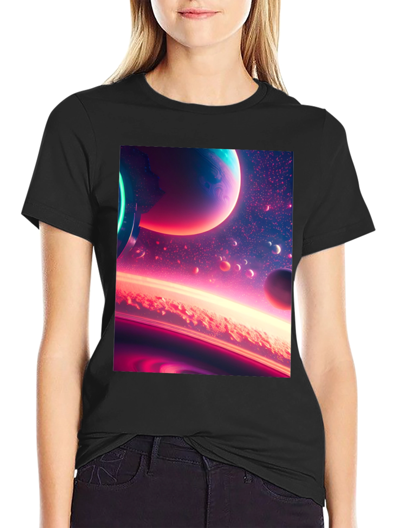 Space Dreams Black T-Shirt