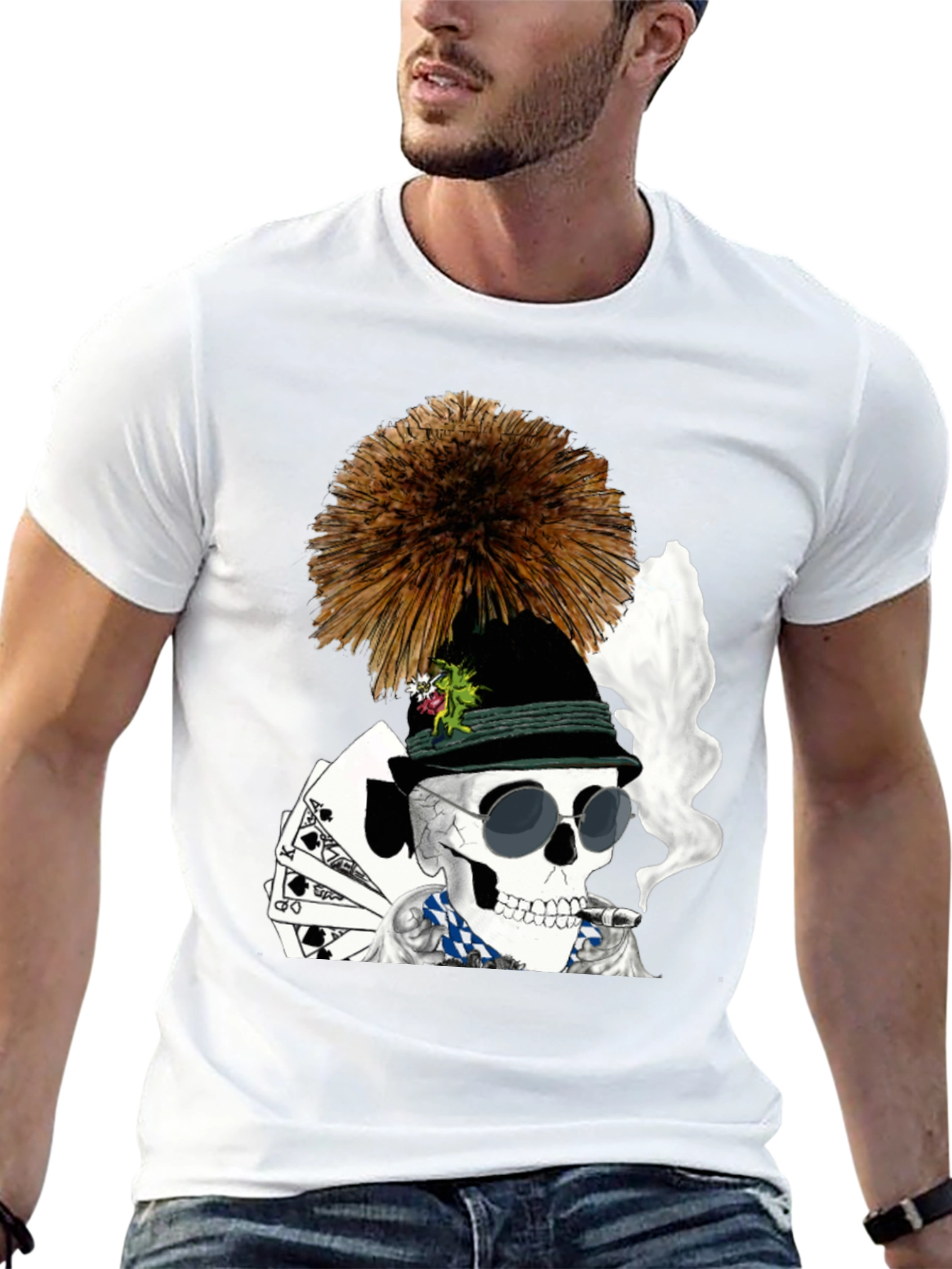 Skull Poker Player T-Shirt