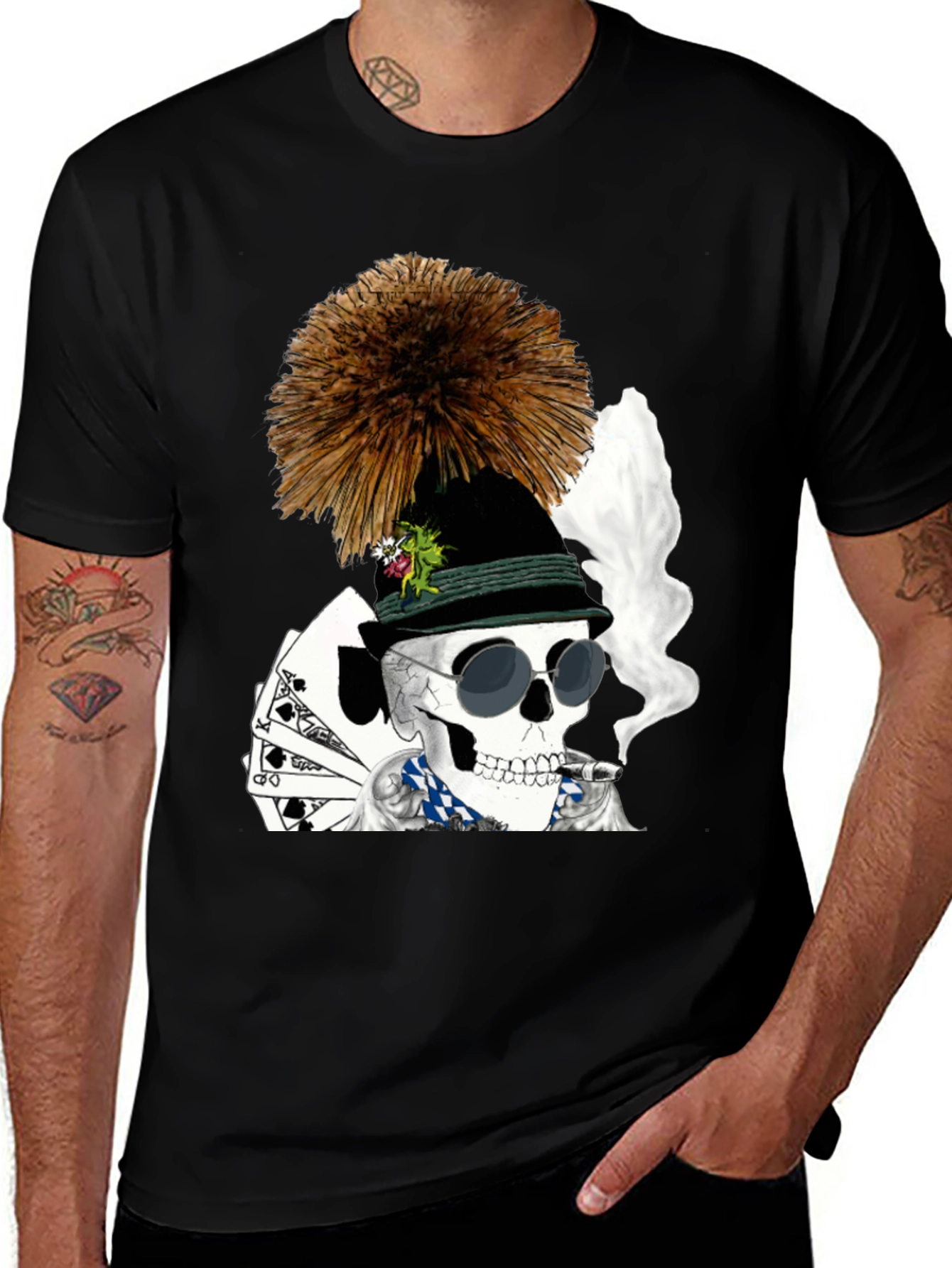 Skull Poker Player T-Shirt