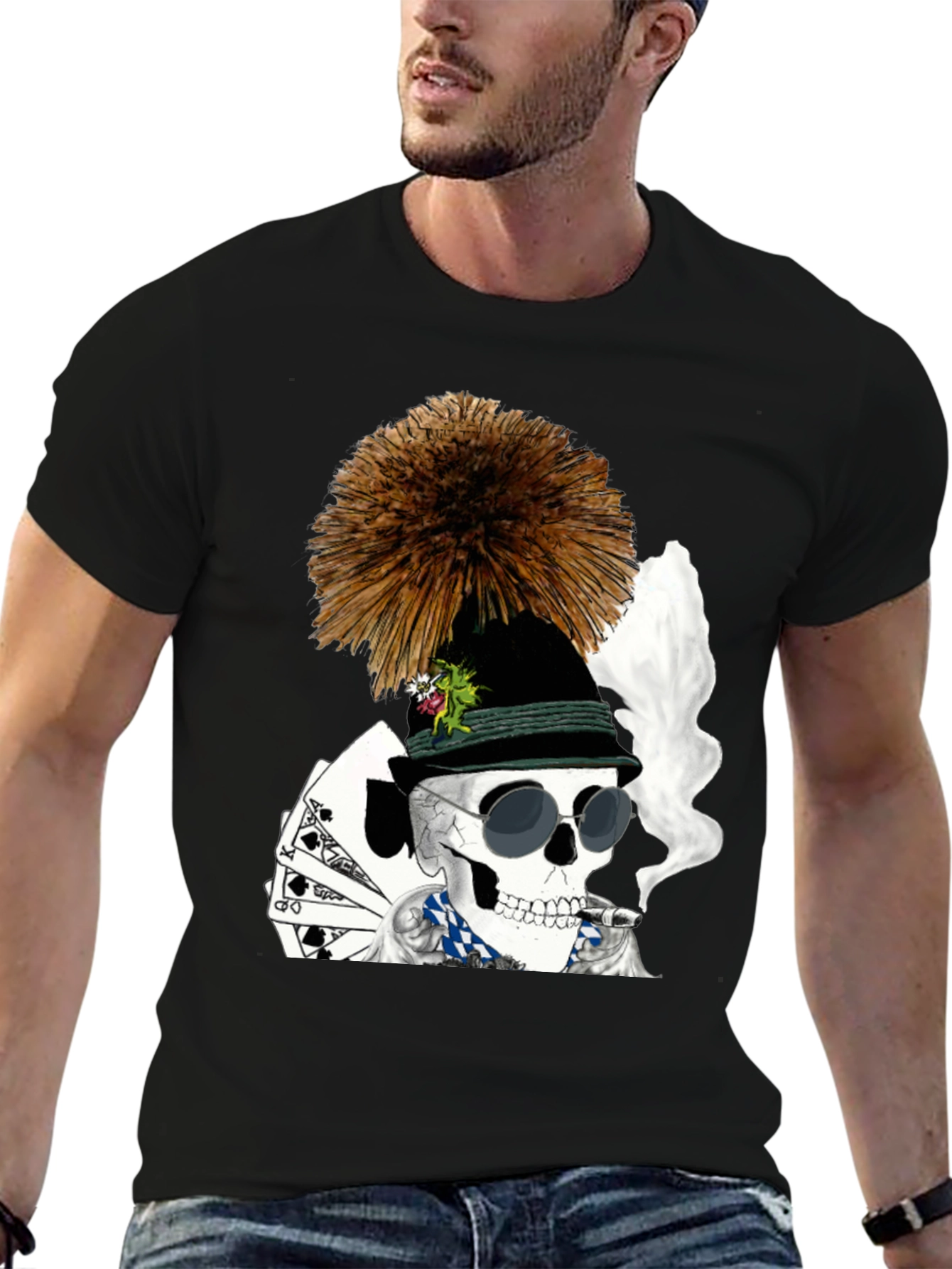 Skull Poker Player T-Shirt