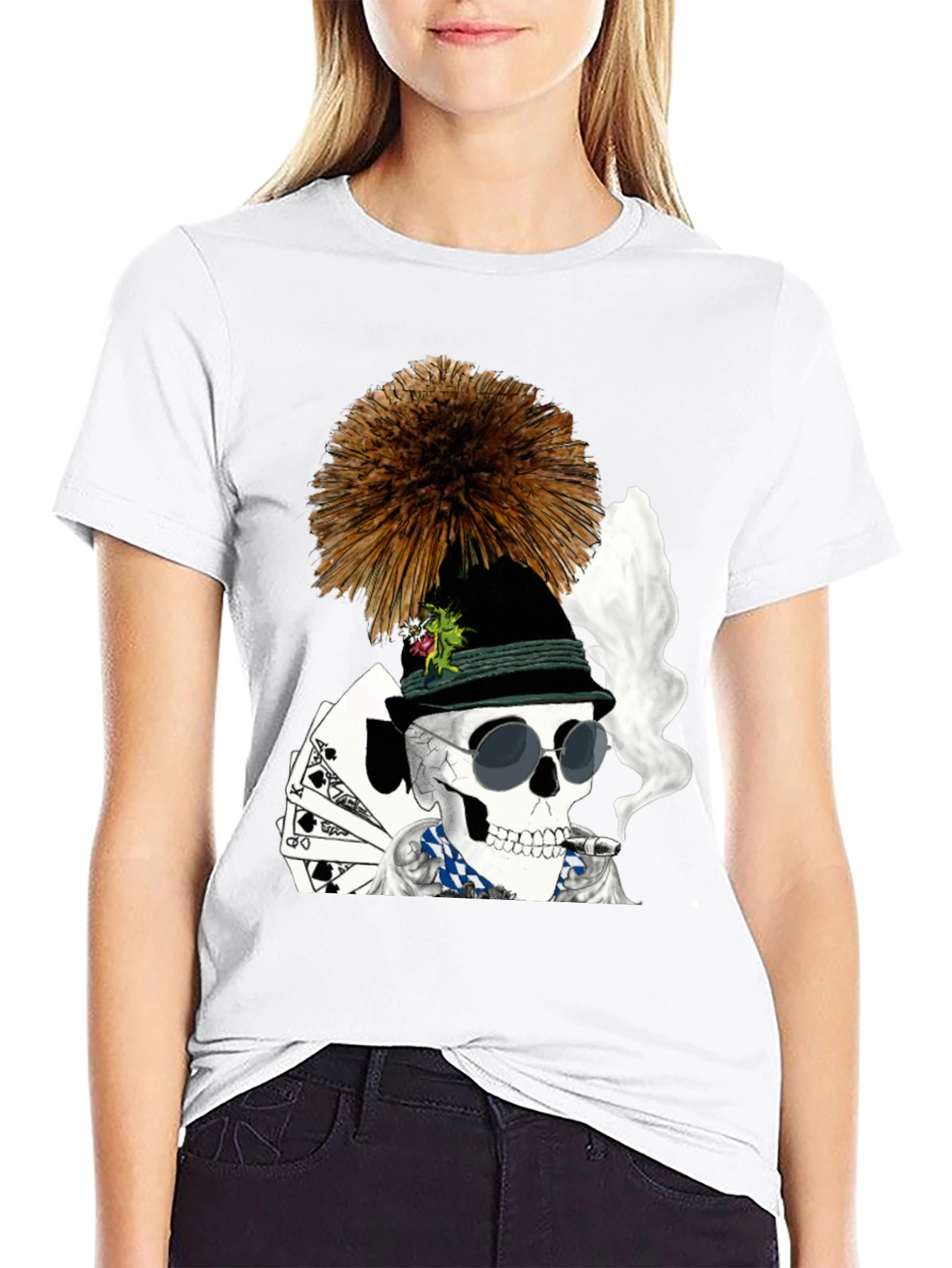 Skull Poker Player T-Shirt