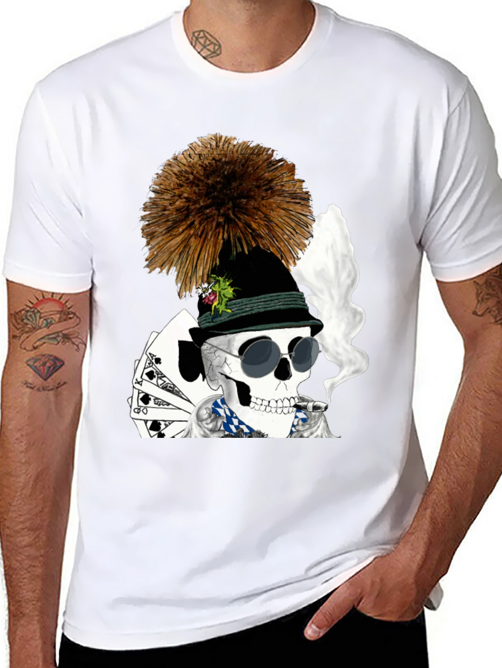 Skull Poker Player T-Shirt