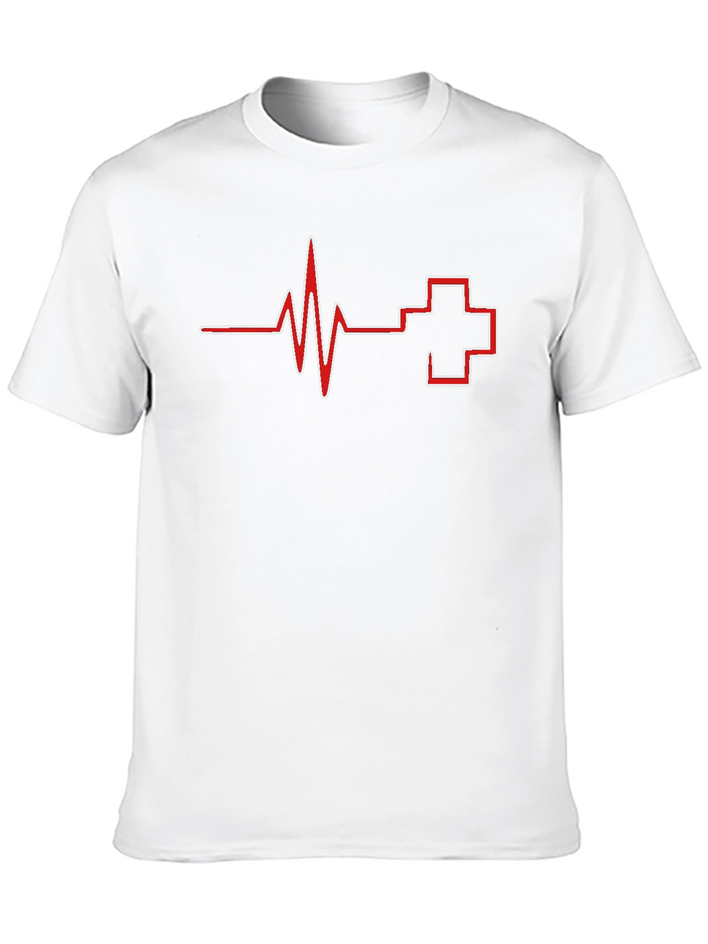 Heartbeat Plus Sign Graphic Tee - Black