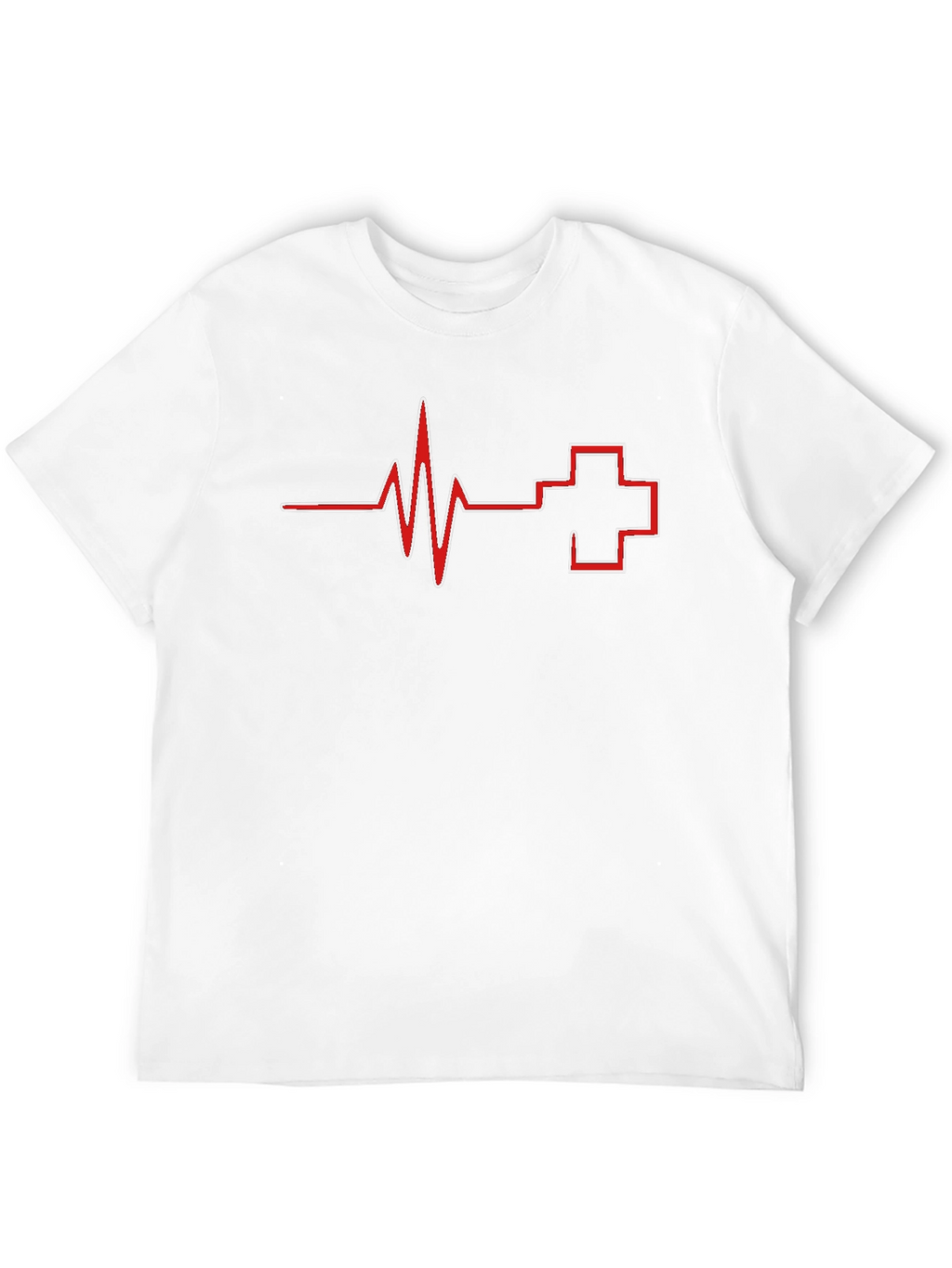 Heartbeat Plus Sign Graphic Tee - Black