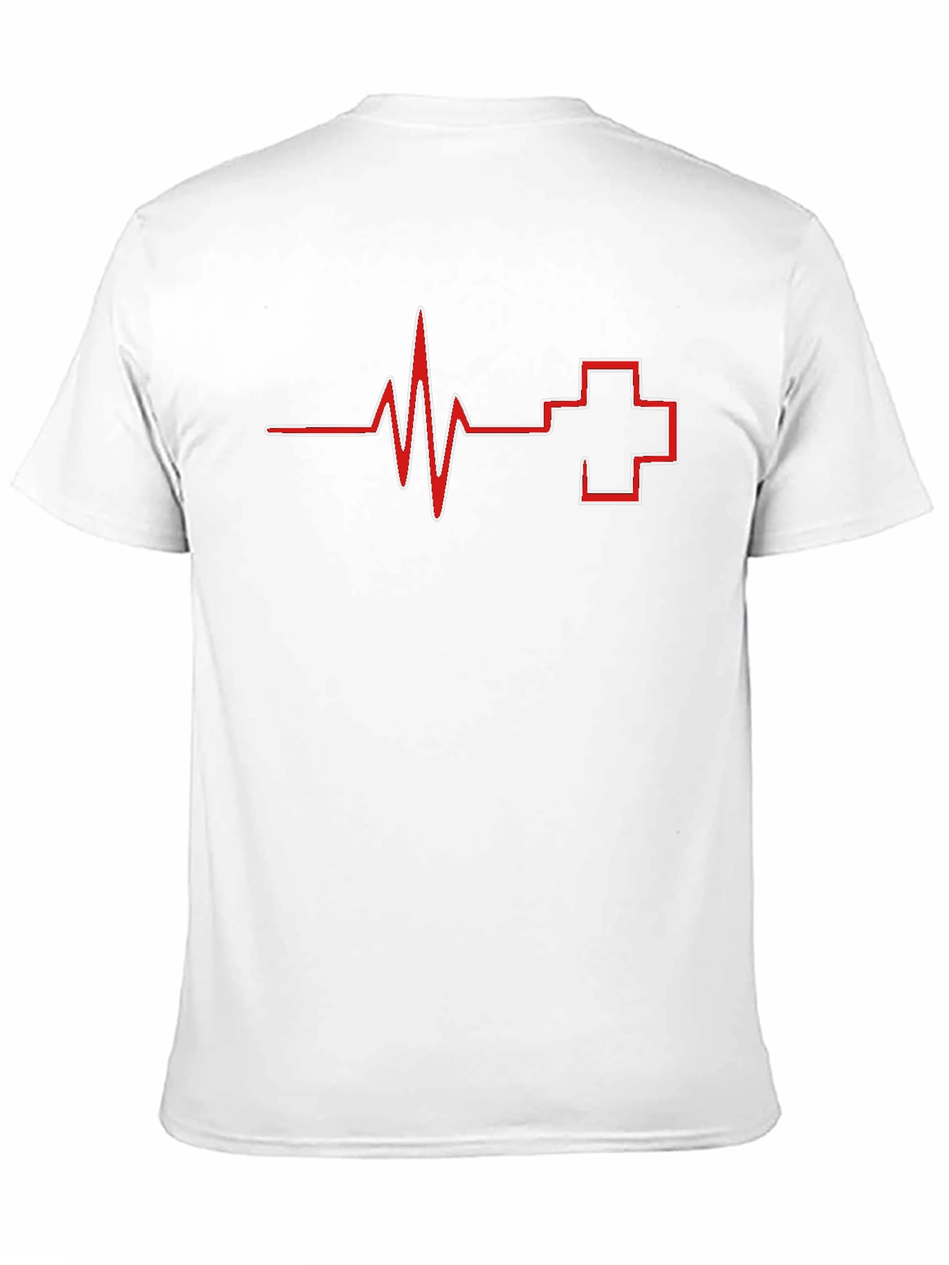 Heartbeat Plus Sign Graphic Tee - Black