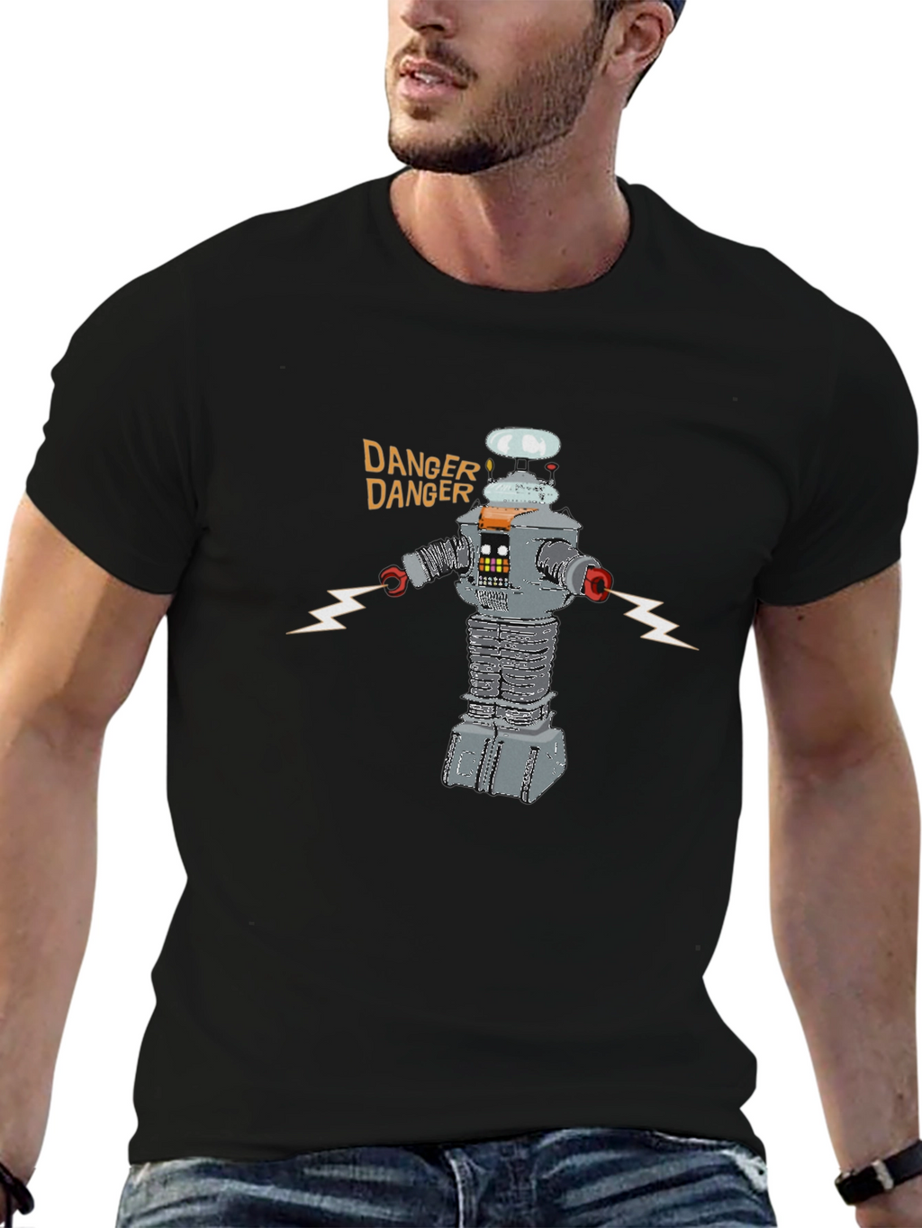 Danger Robot Graphic T-Shirt