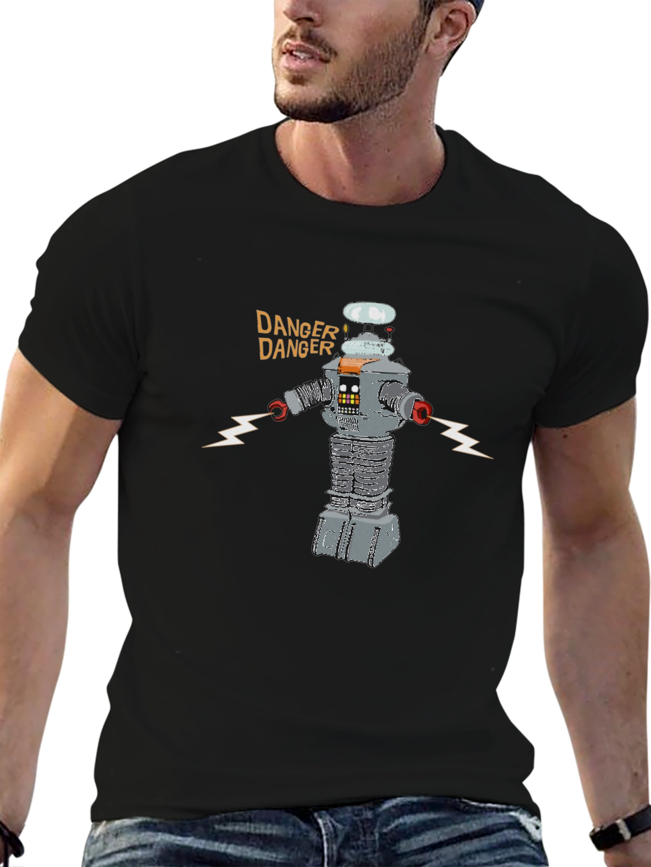Danger Robot Graphic T-Shirt