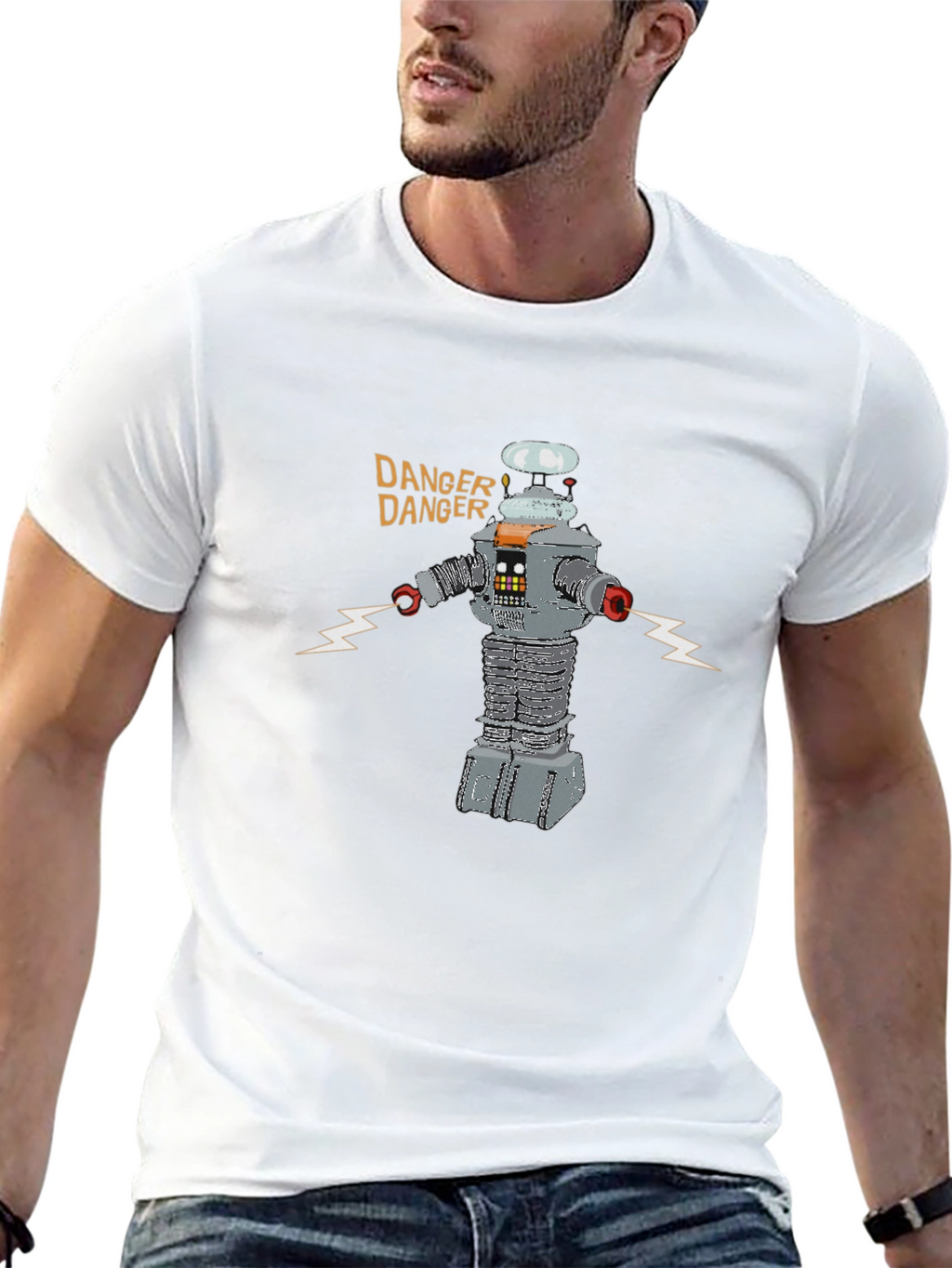 Danger Robot Graphic T-Shirt