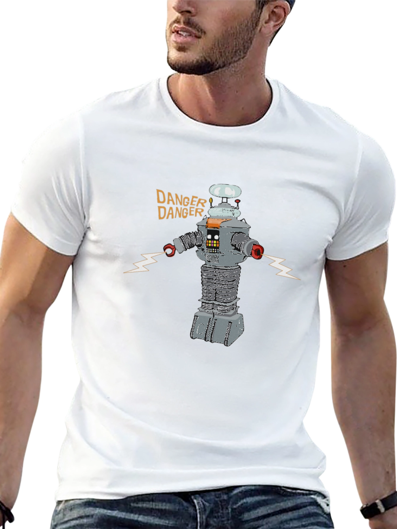 Danger Robot Graphic T-Shirt