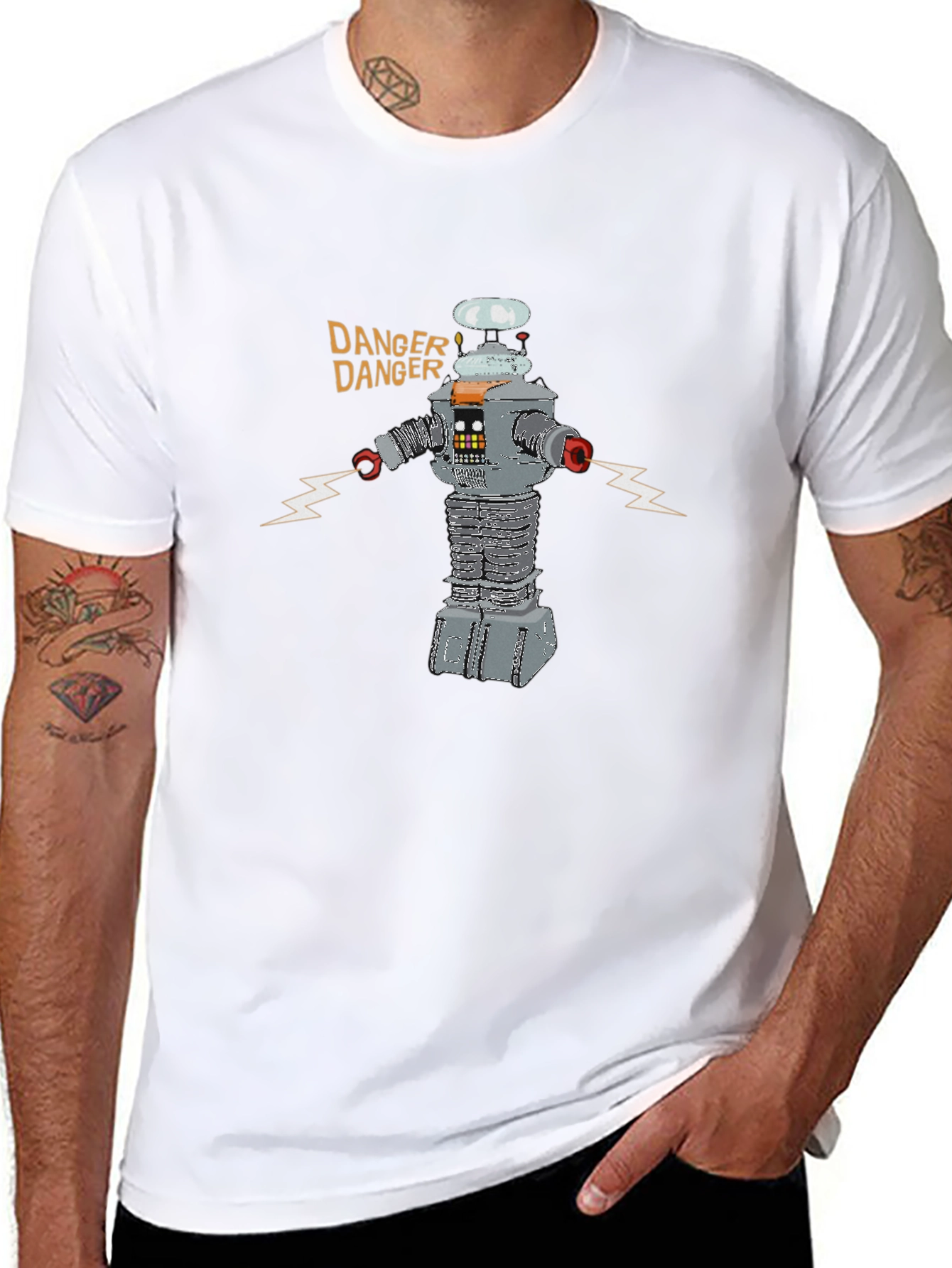 Danger Robot Graphic T-Shirt