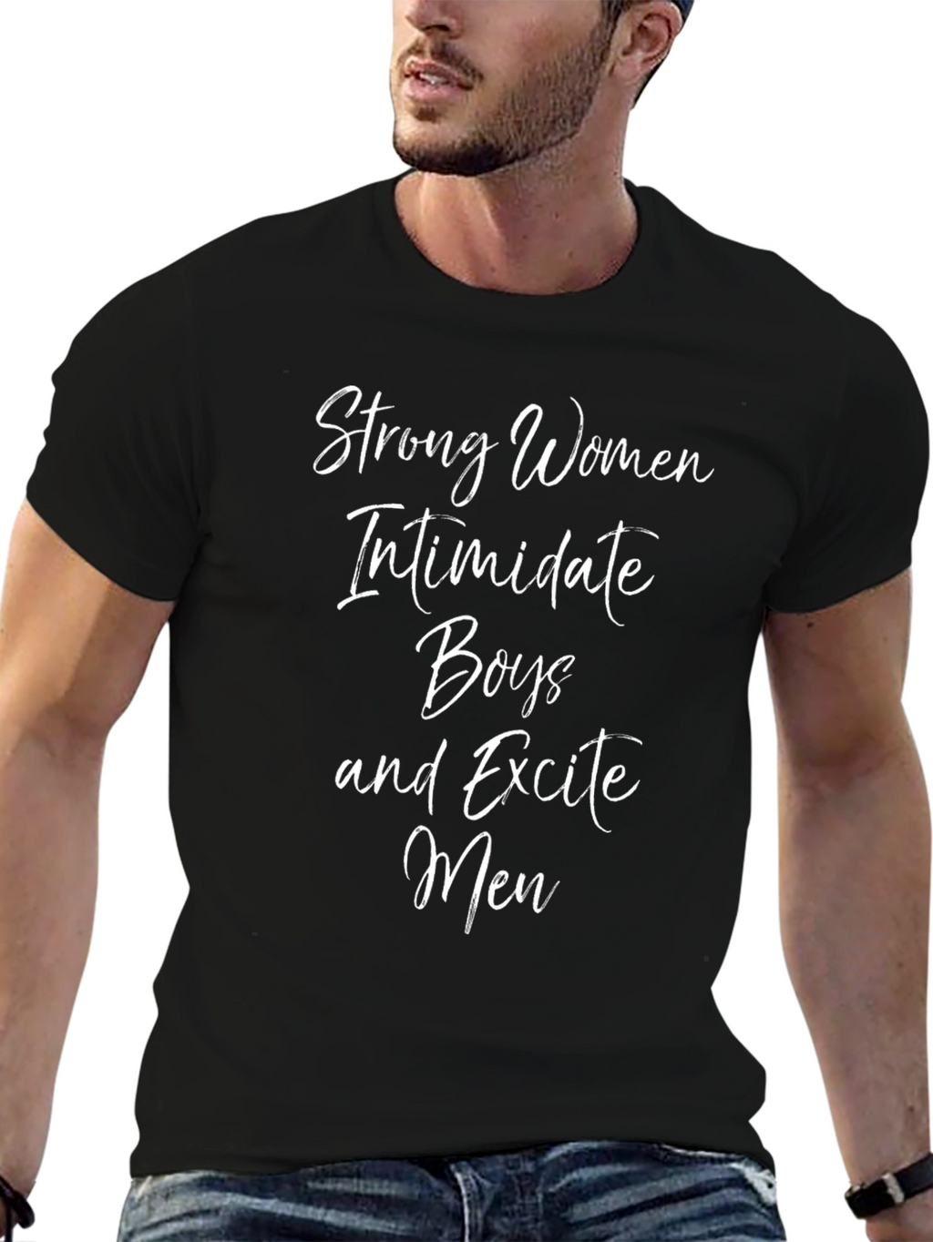 Strong Women Slogan T-Shirt - Empowering Statement Tee