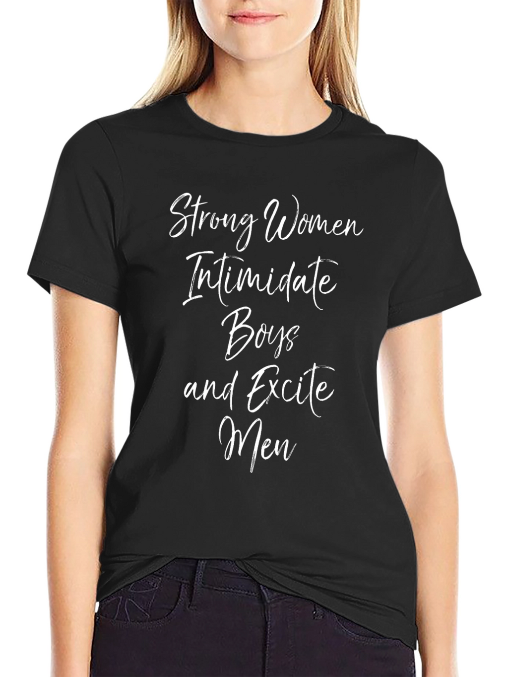 Strong Women Slogan T-Shirt - Empowering Statement Tee