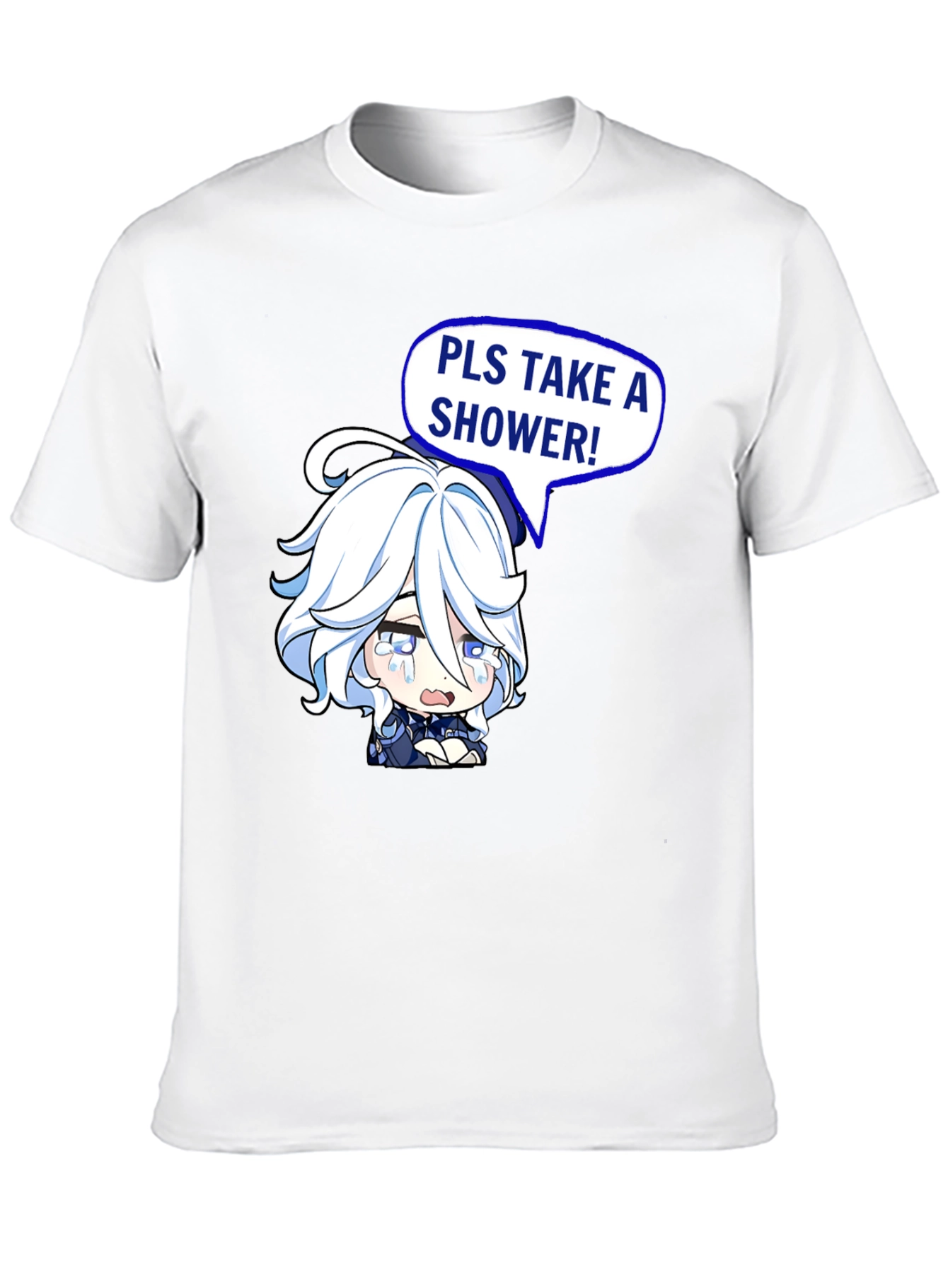 Funny Pls Take a Shower Anime T-Shirt