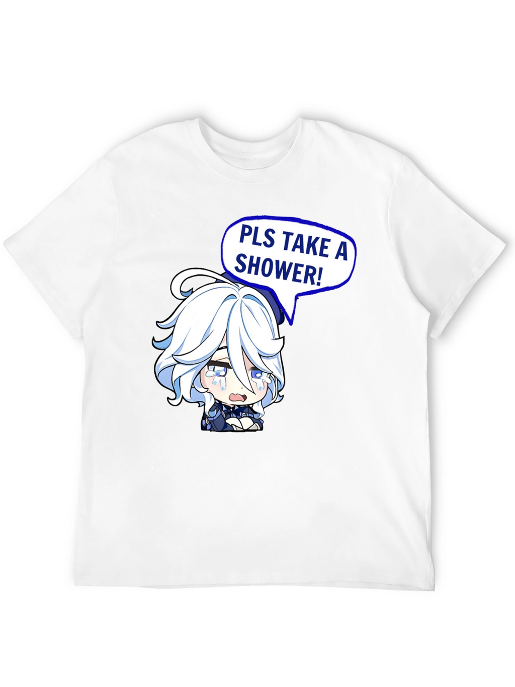 Funny Pls Take a Shower Anime T-Shirt