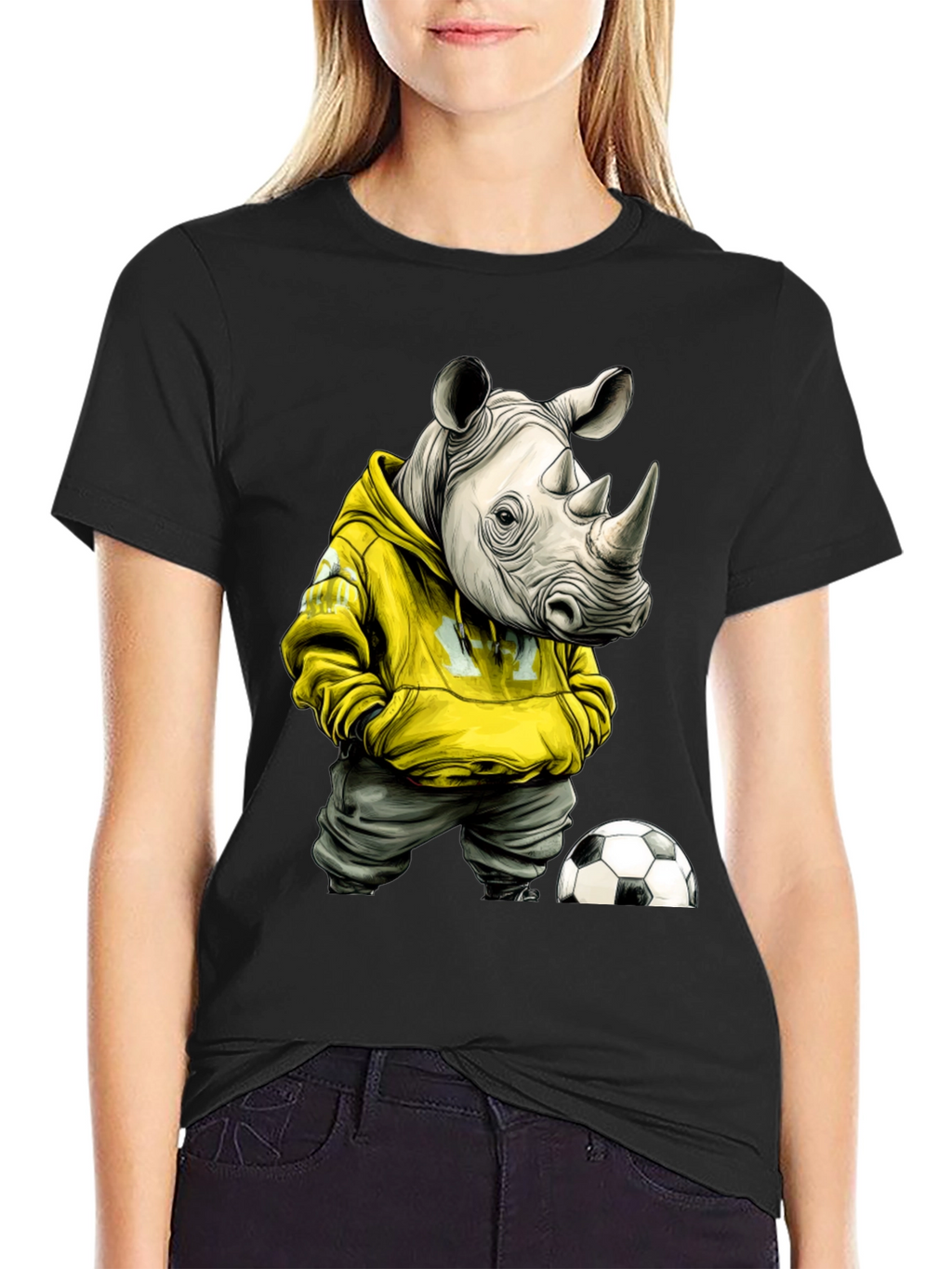 Rhino Soccer Fan Graphic T-Shirt