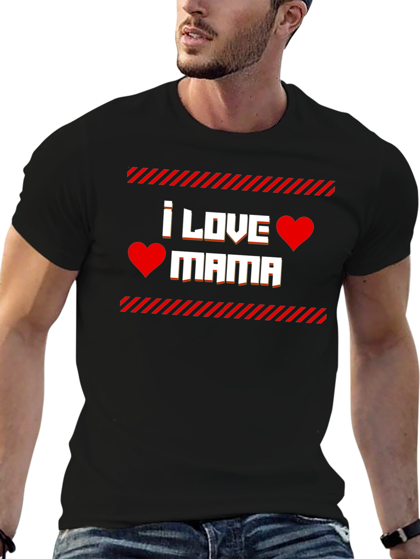 I Love Mama T-Shirt - Red Heart Graphic