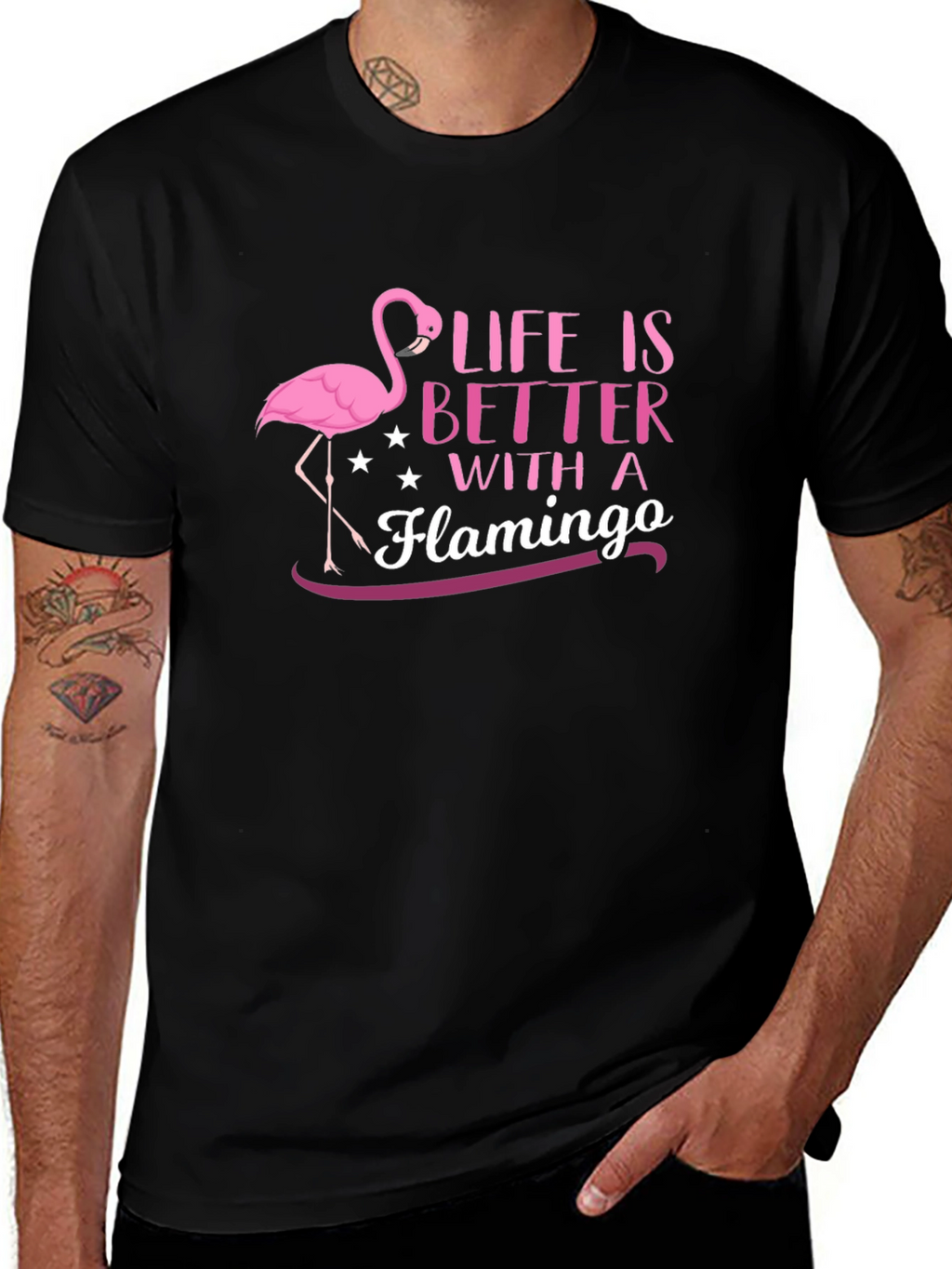 Life is Better with a Flamingo Graphic Tee