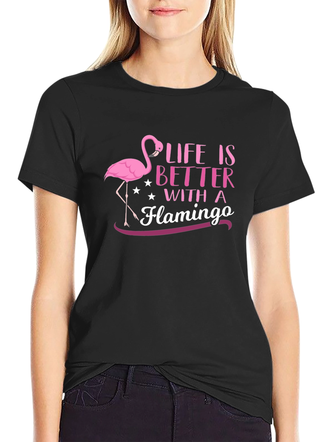 Life is Better with a Flamingo Graphic Tee