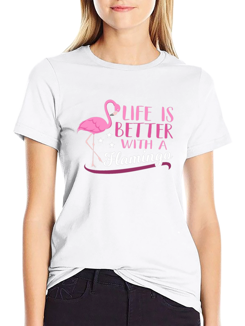 Life is Better with a Flamingo Graphic Tee