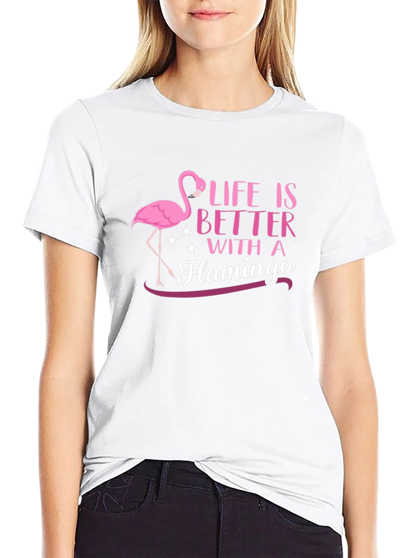 Life is Better with a Flamingo Graphic Tee