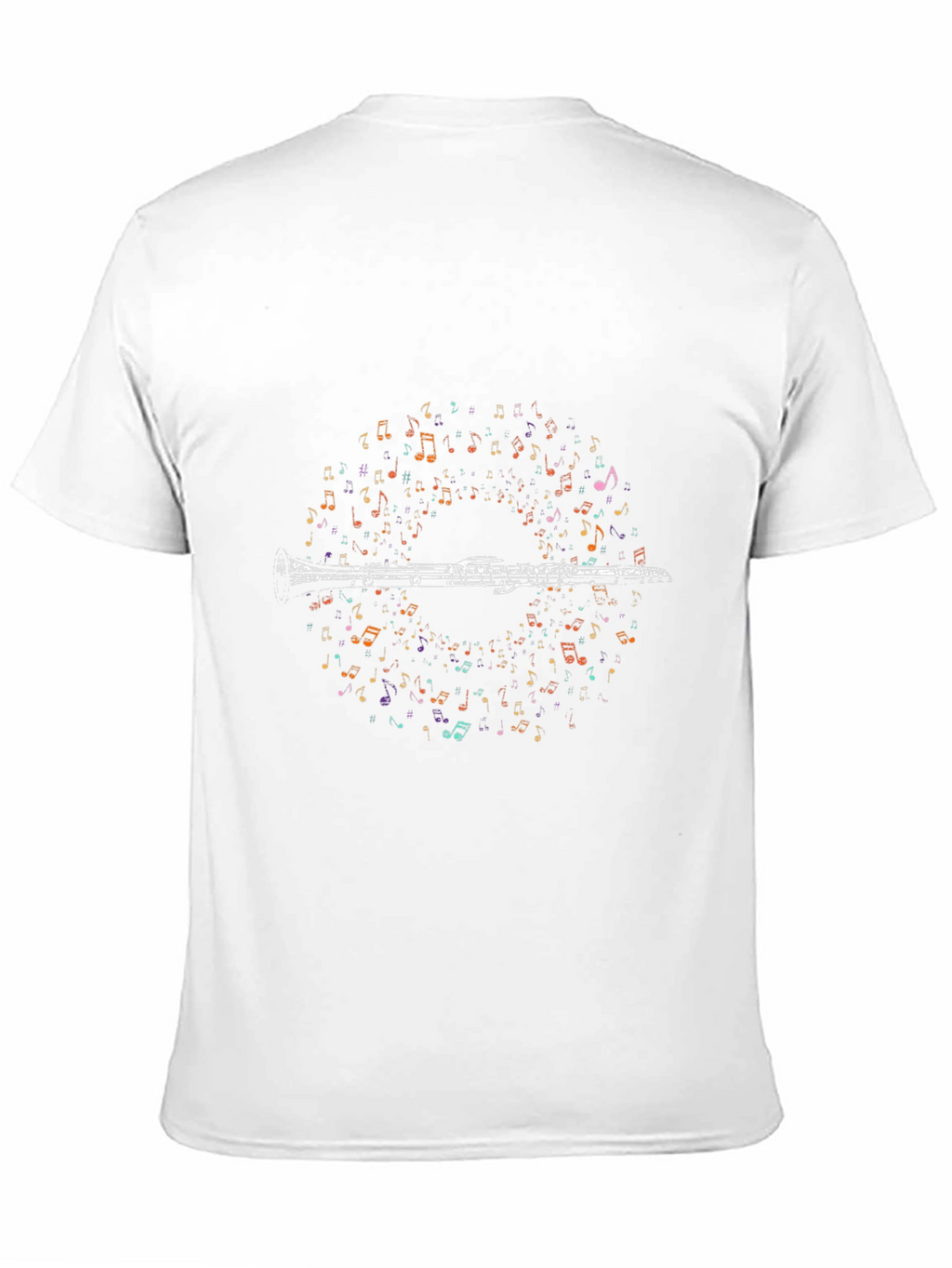 Musical Instrument T-Shirt - Clarinet & Notes Design