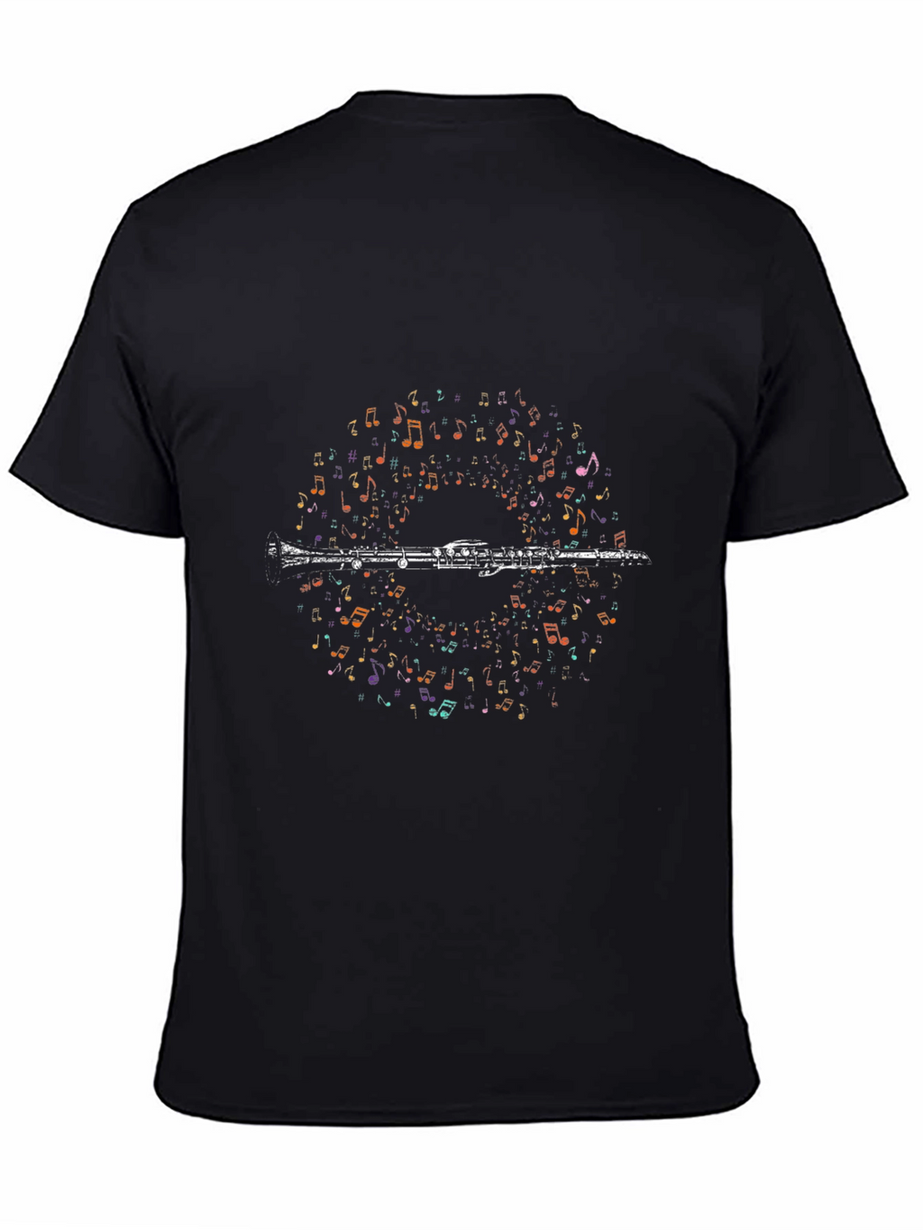 Musical Instrument T-Shirt - Clarinet & Notes Design