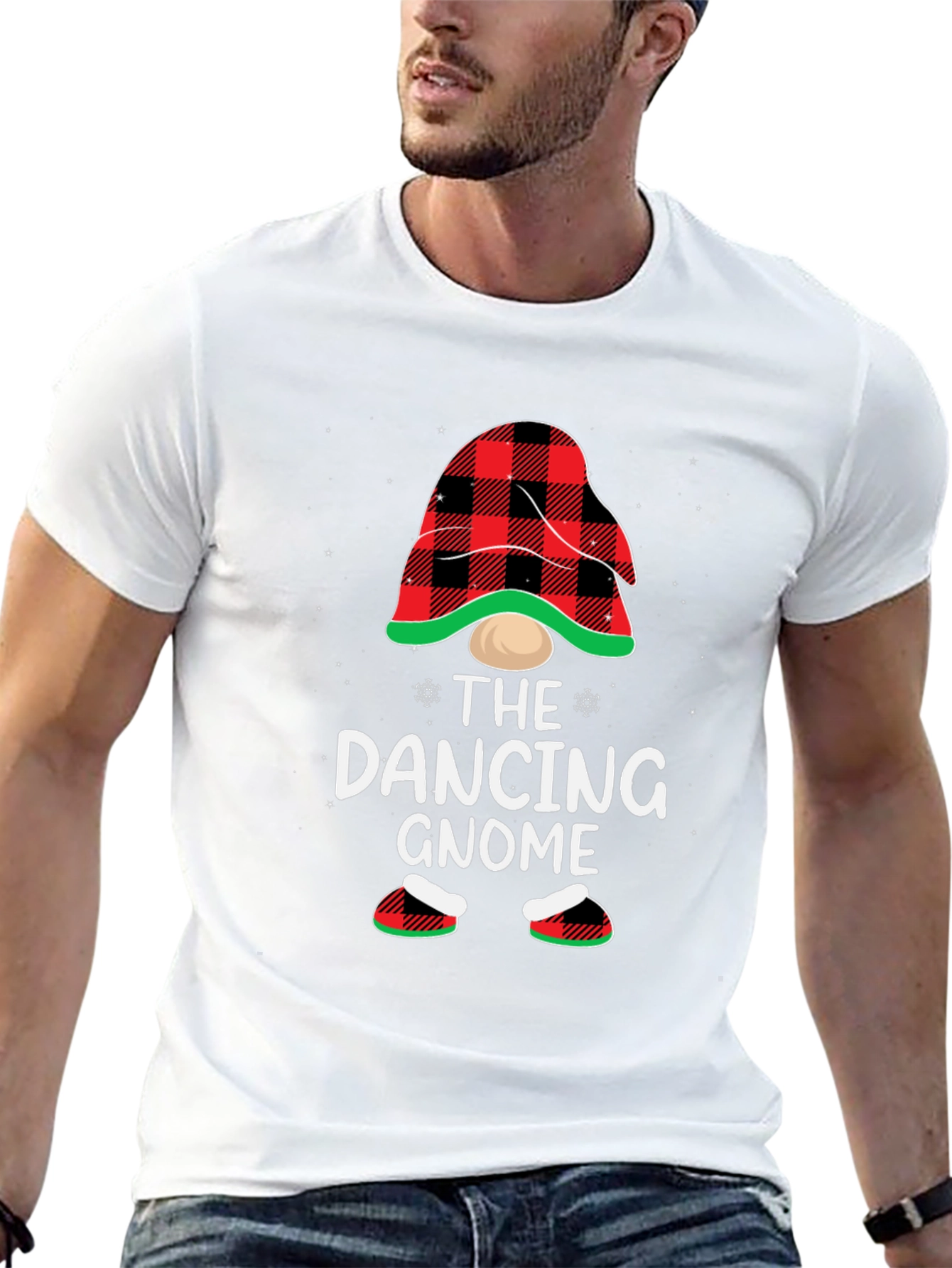 Dancing Gnome Holiday Graphic T-Shirt