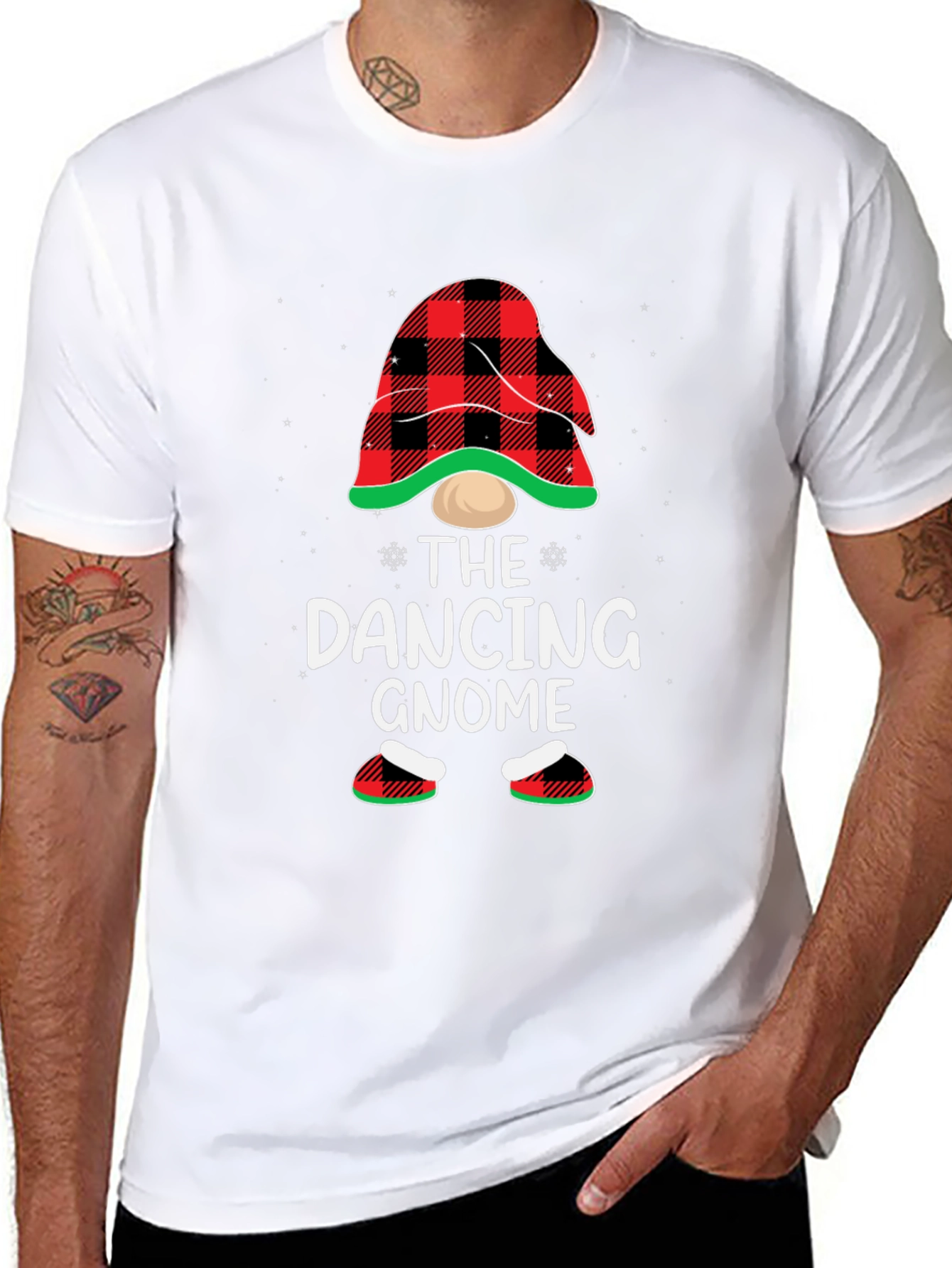 Dancing Gnome Holiday Graphic T-Shirt
