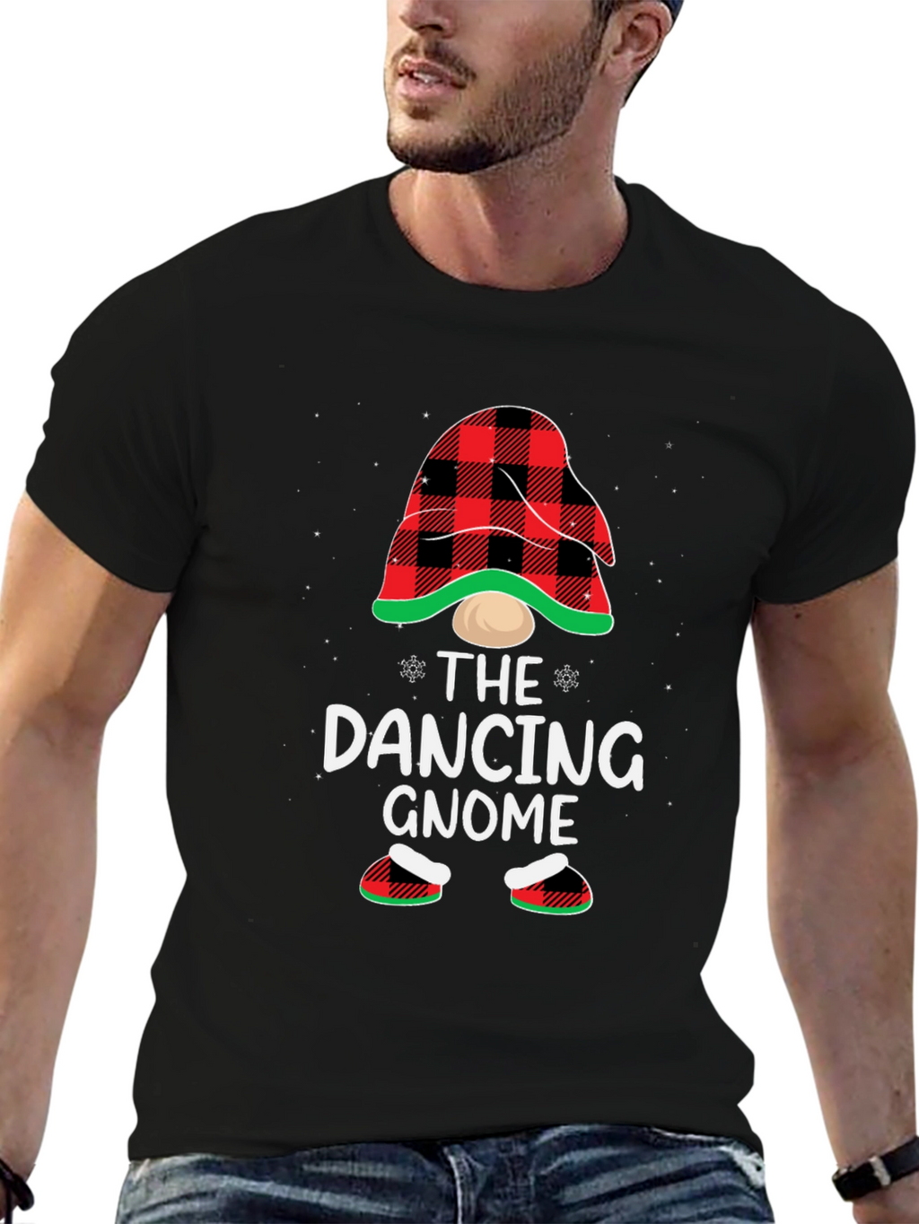 Dancing Gnome Holiday Graphic T-Shirt