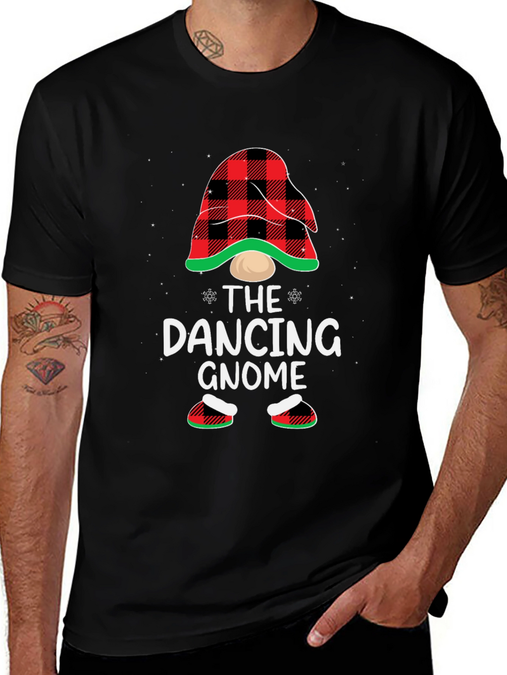 Dancing Gnome Holiday Graphic T-Shirt