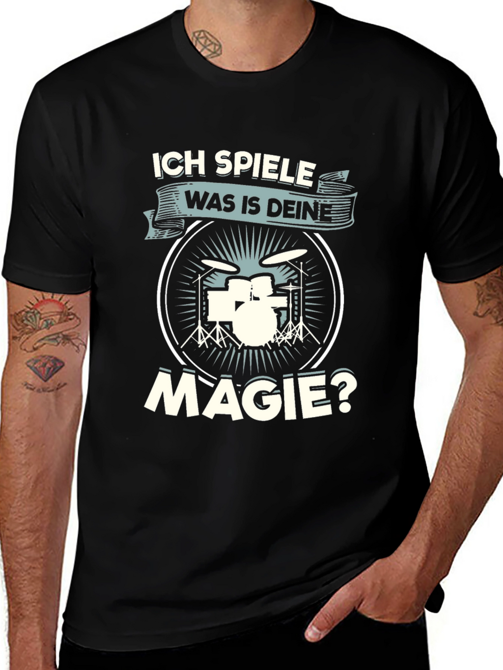 Drummers Whats Your Magic Black T-Shirt