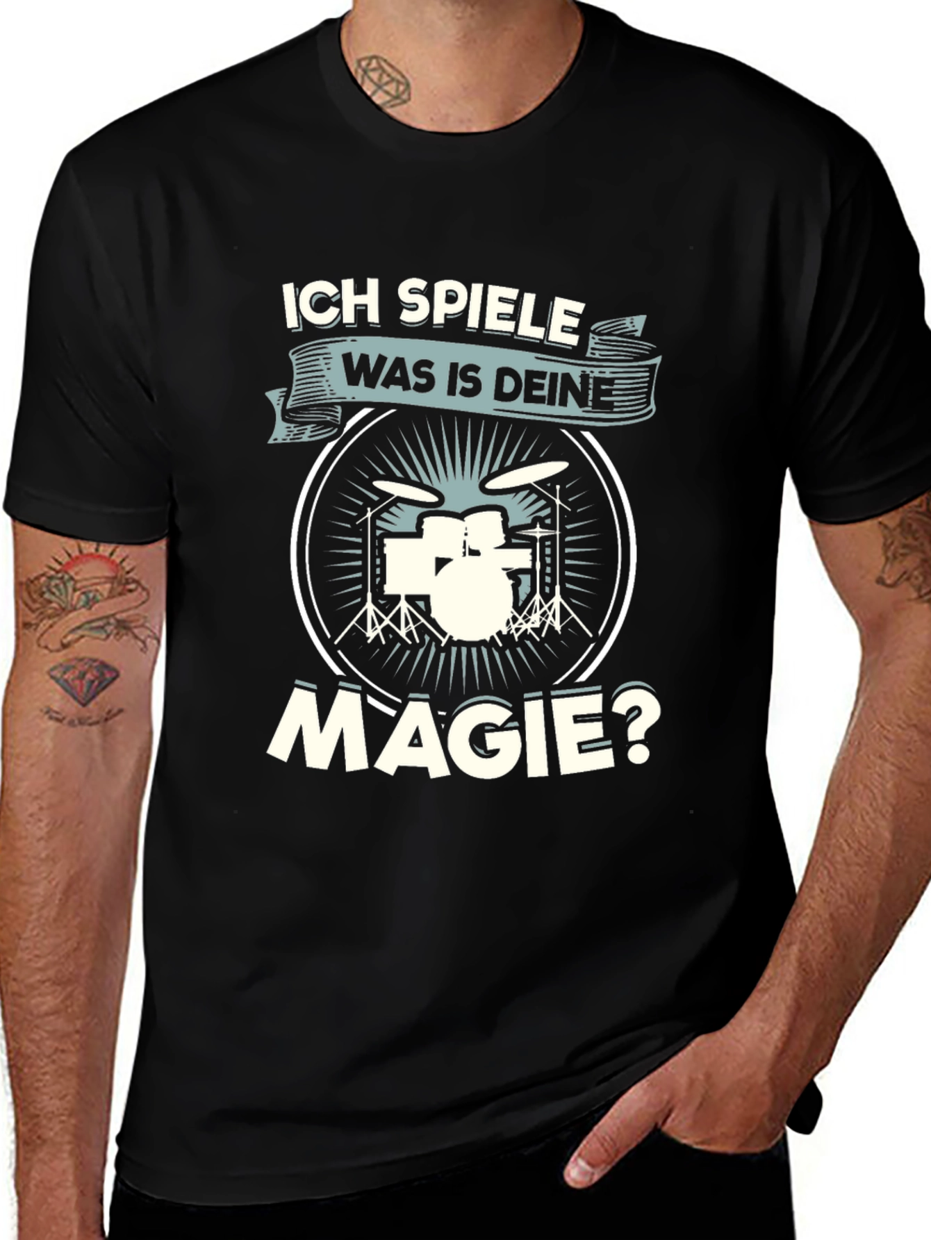 Drummers Whats Your Magic Black T-Shirt