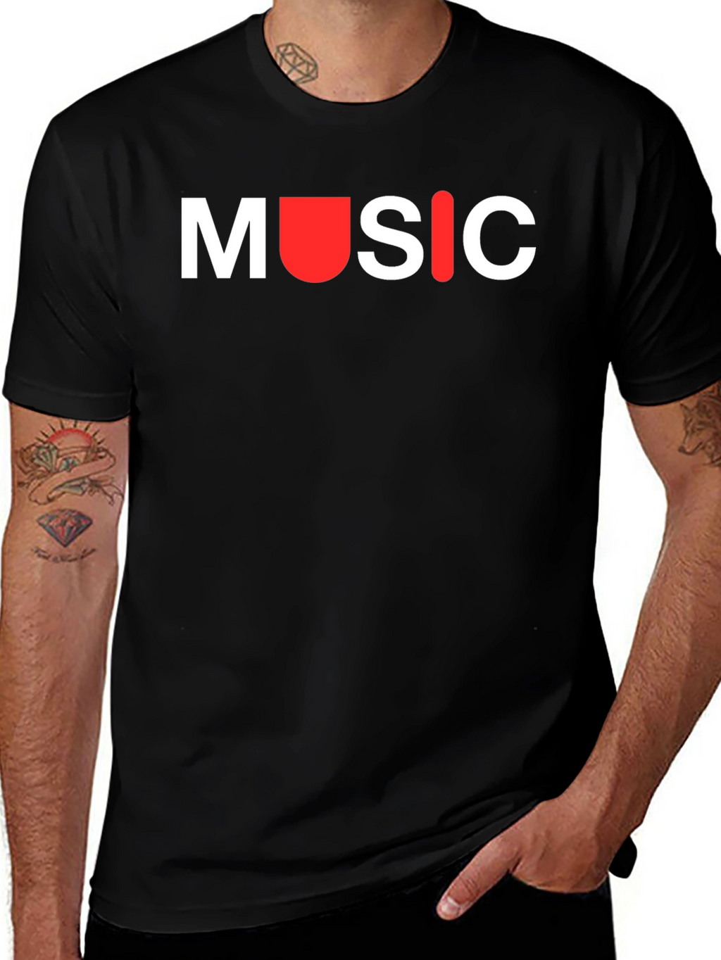 Music Graphic Black T-Shirt
