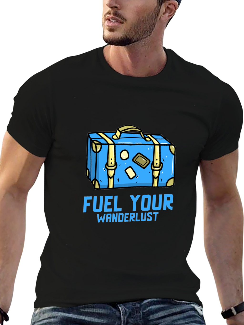 Fuel Your Wanderlust Graphic Tee - Black