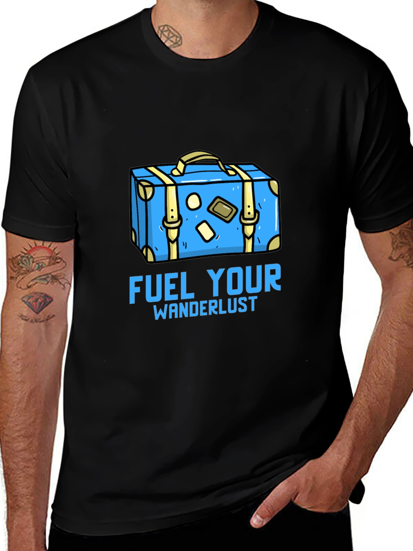 Fuel Your Wanderlust Graphic Tee - Black