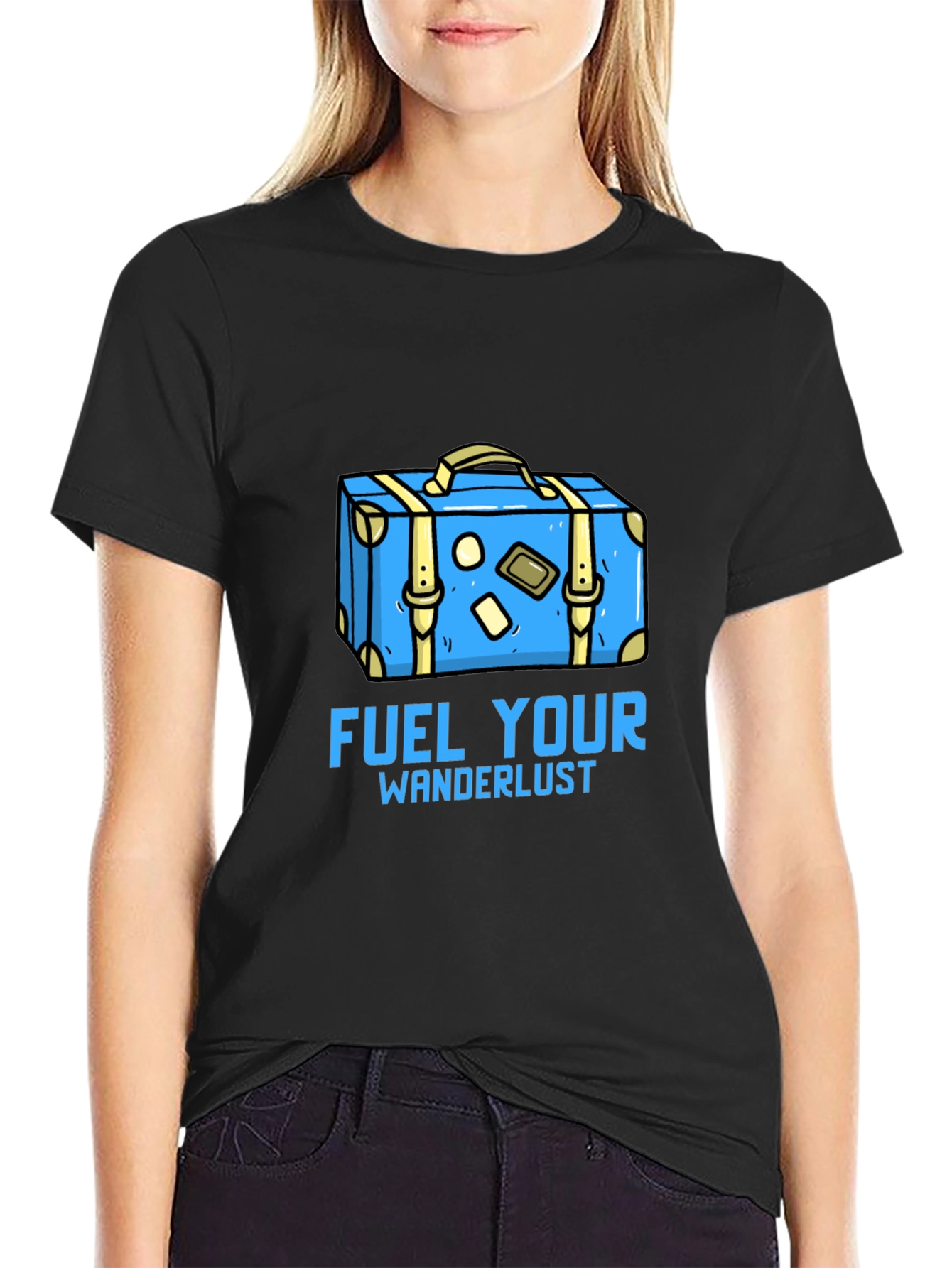Fuel Your Wanderlust Graphic Tee - Black