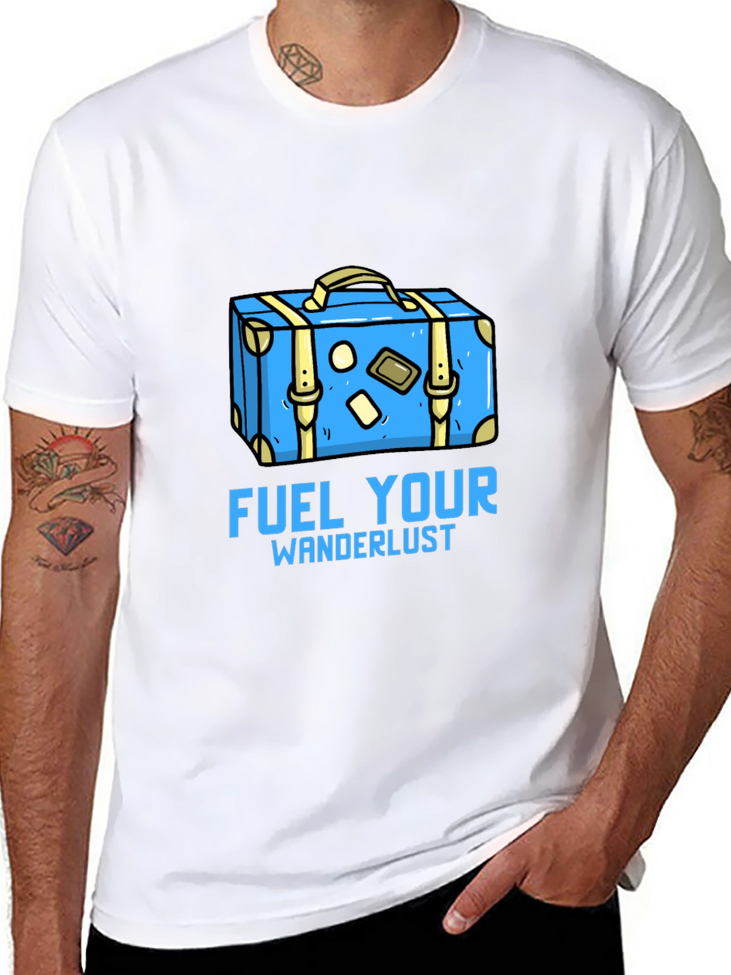 Fuel Your Wanderlust Graphic Tee - Black