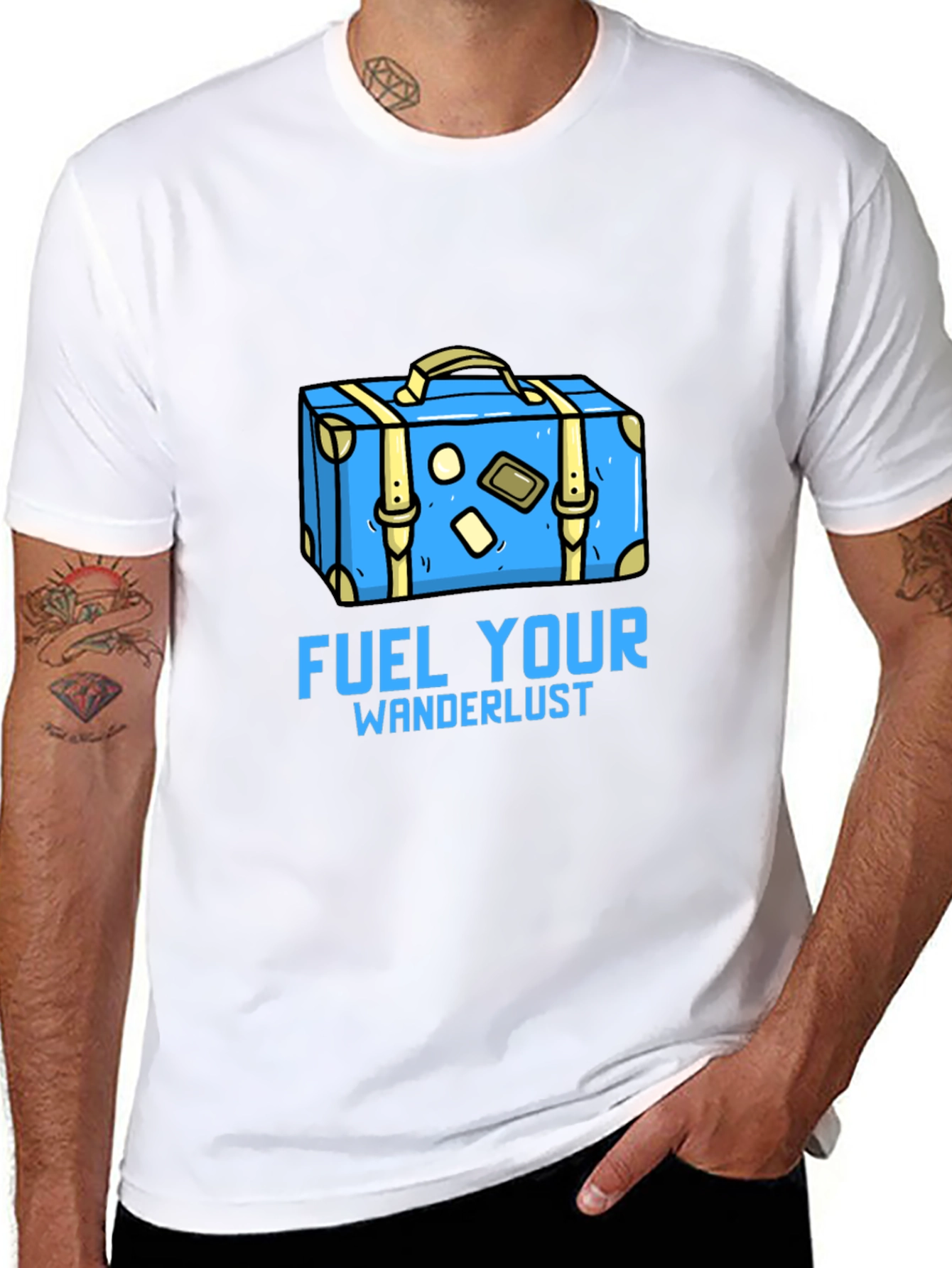 Fuel Your Wanderlust Graphic Tee - Black