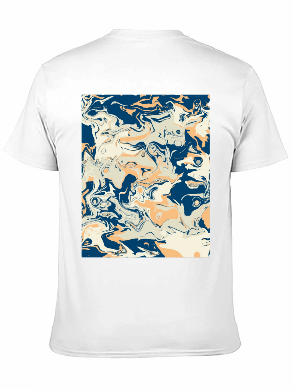 Abstract Swirl Graphic Tee - Stylish Mens Black T-Shirt