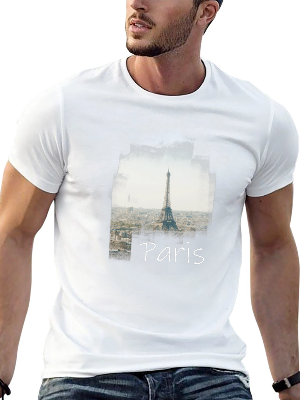 Paris Eiffel Tower Graphic Tee - Stylish Mens T-Shirt