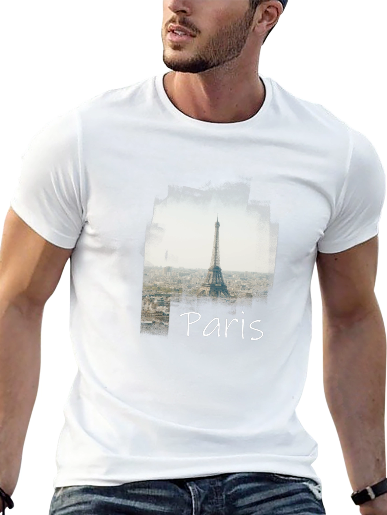 Paris Eiffel Tower Graphic Tee - Stylish Mens T-Shirt