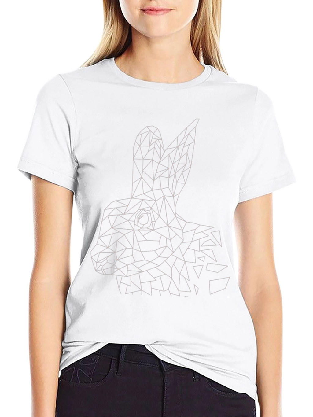 Geometric Rabbit T-Shirt - Modern Minimalist Design