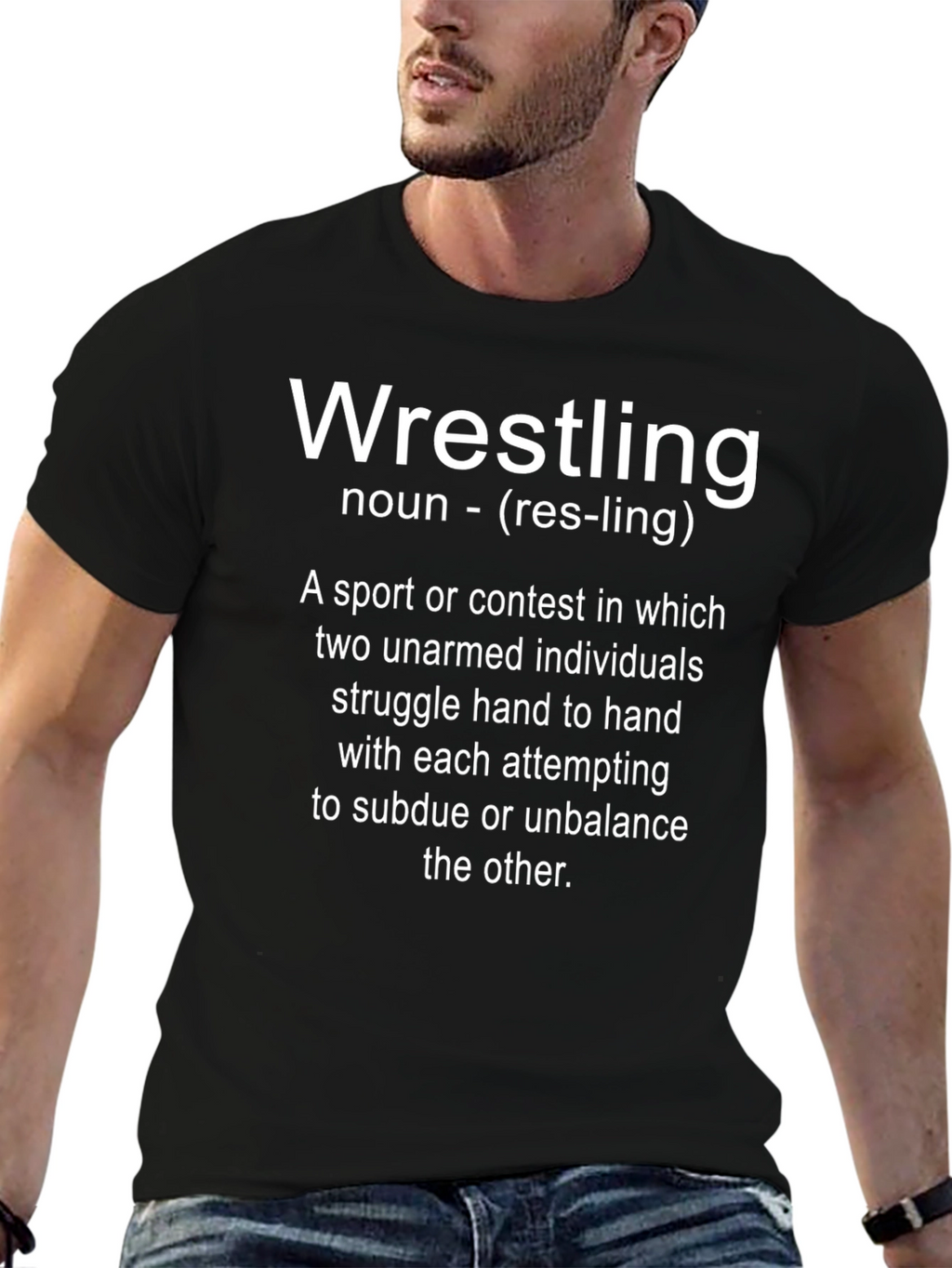 Wrestling Definition T-Shirt - Sporty & Humorous