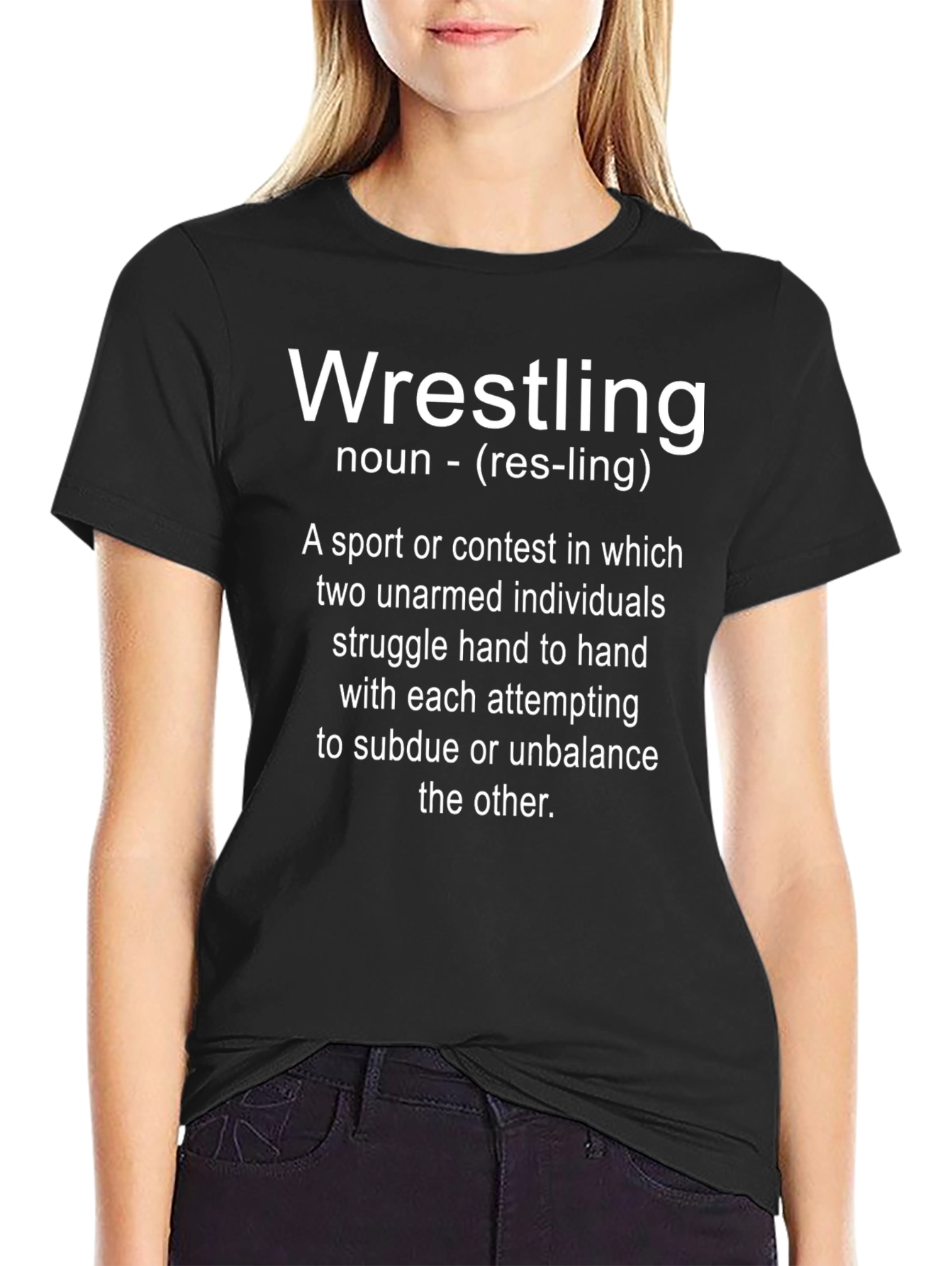 Wrestling Definition T-Shirt - Sporty & Humorous