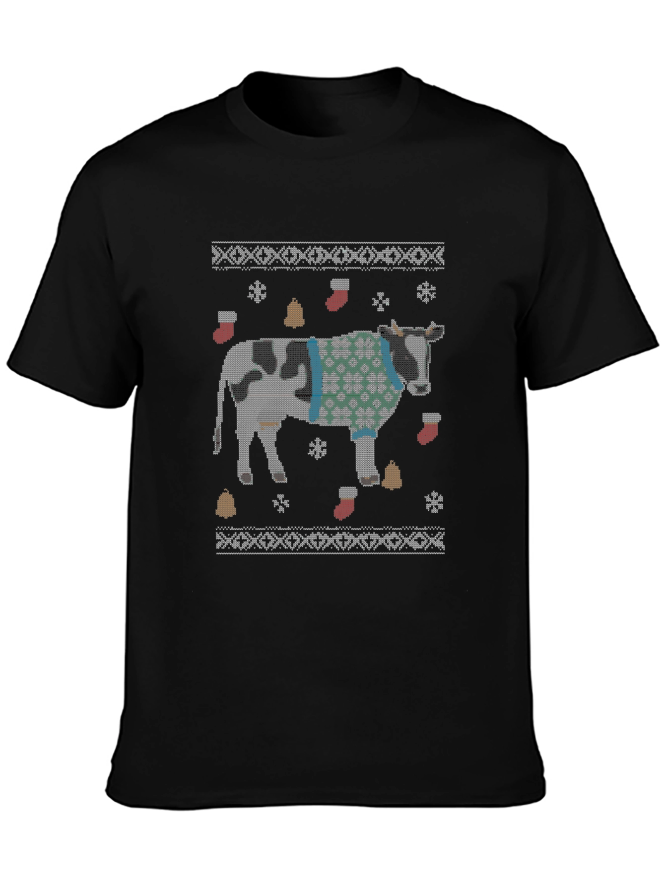 Funny Cow Christmas Sweater T-Shirt
